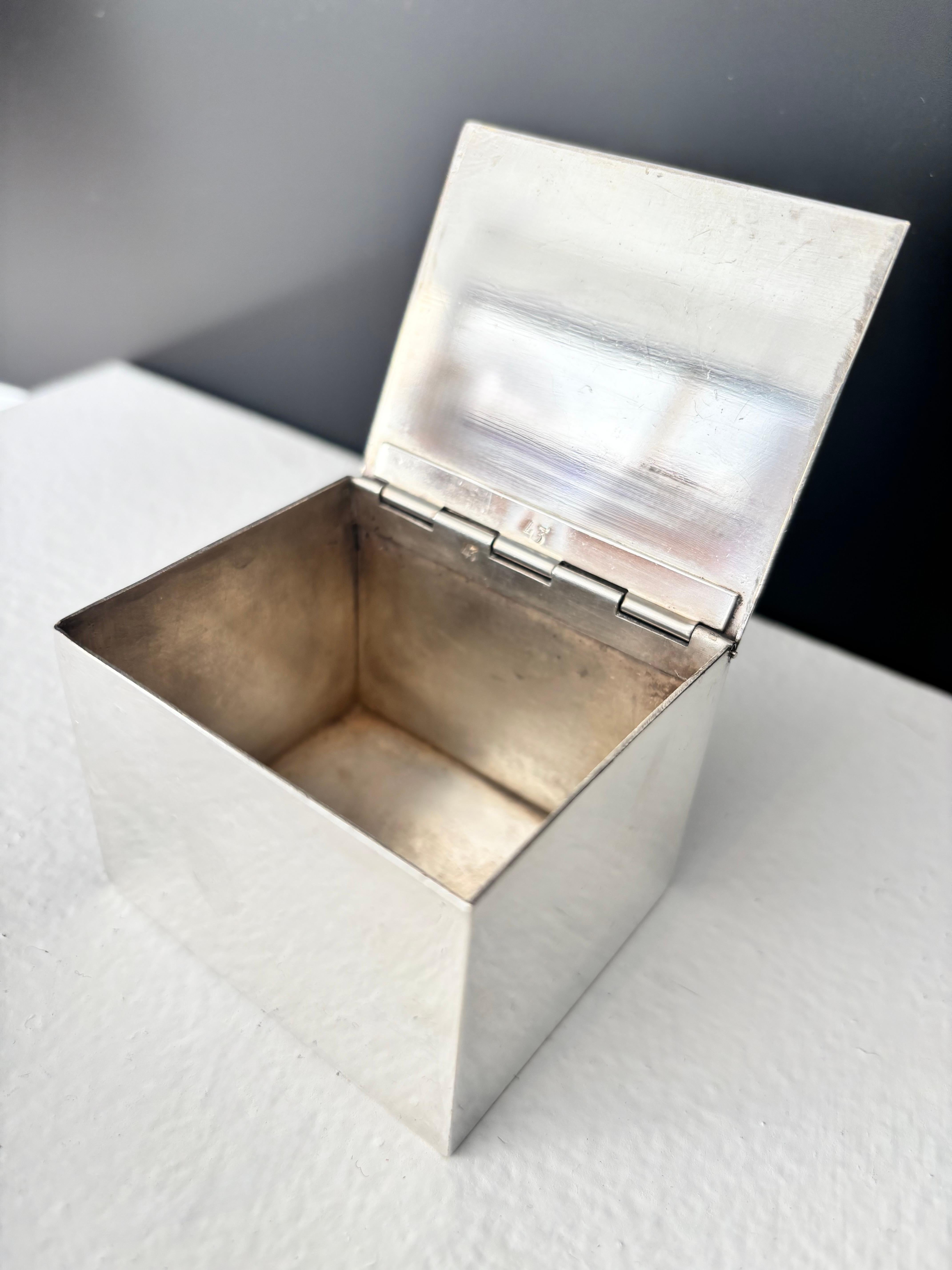 Maria Pergay Silverplate Small Box with Buckle Motif France c1970 For Sale 4