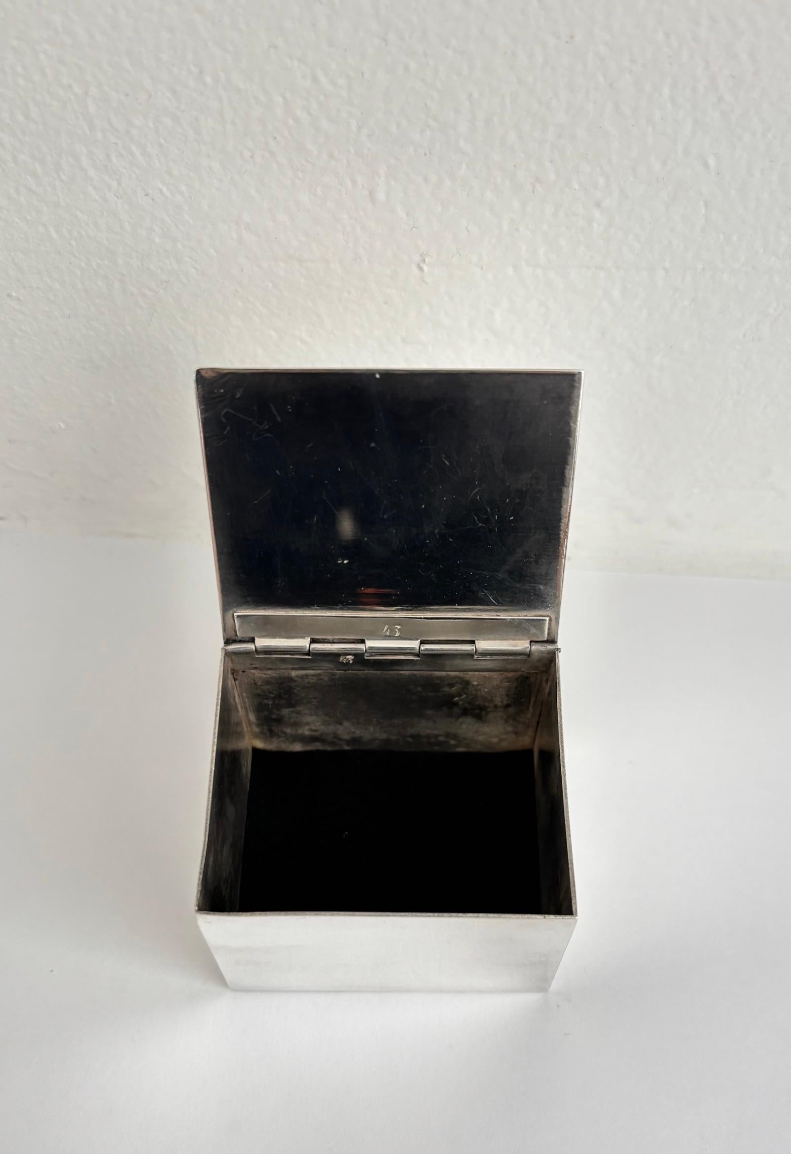 Maria Pergay Silverplate Small Box with Buckle Motif France c1970 For Sale 5