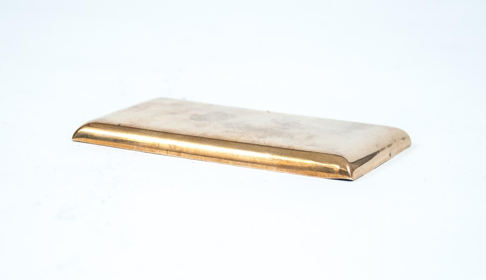 Maria Pergay Style Brass Buckle Tray 2