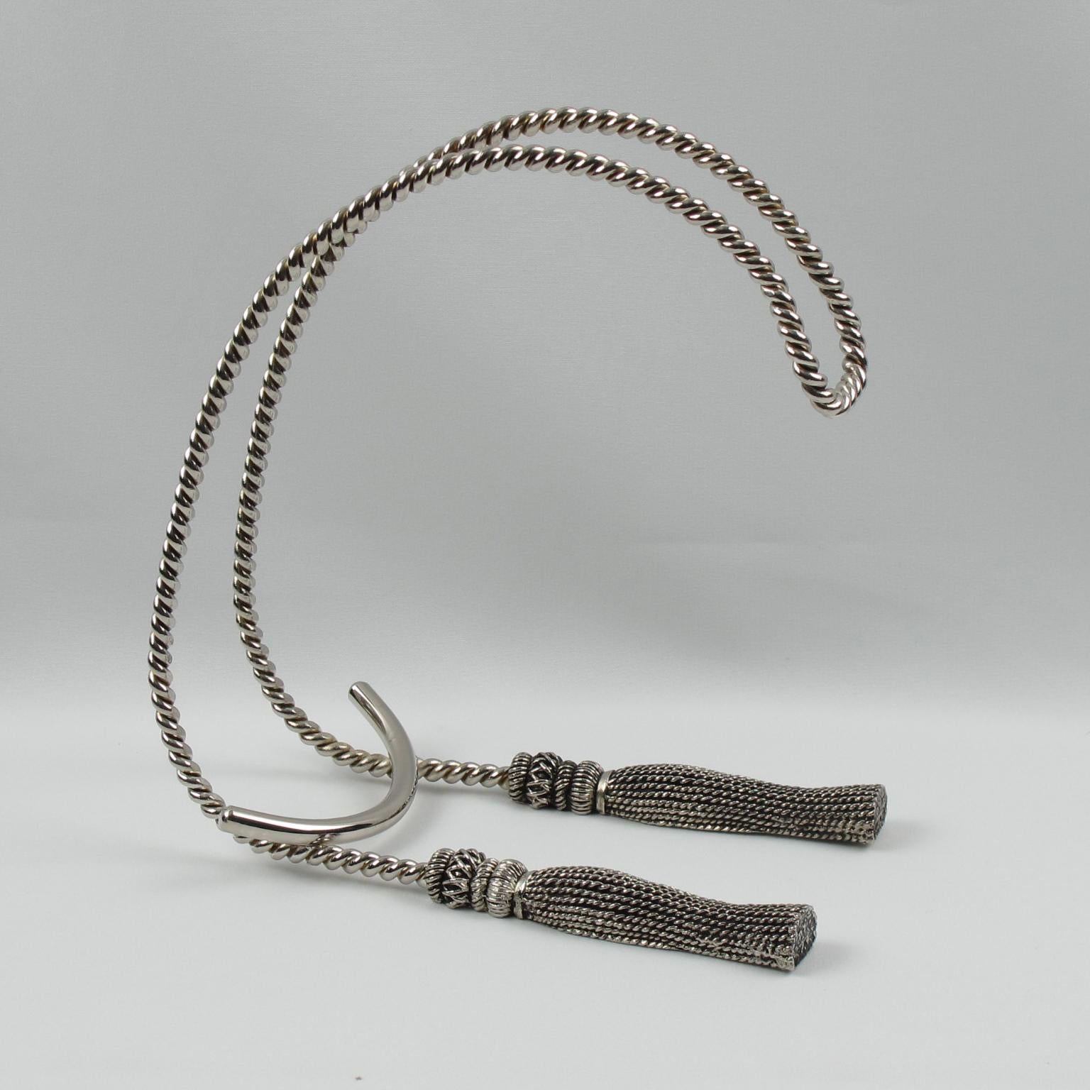 Soporte para botellas de vino con vertedor de plata estilo Maria Pergay en venta 1