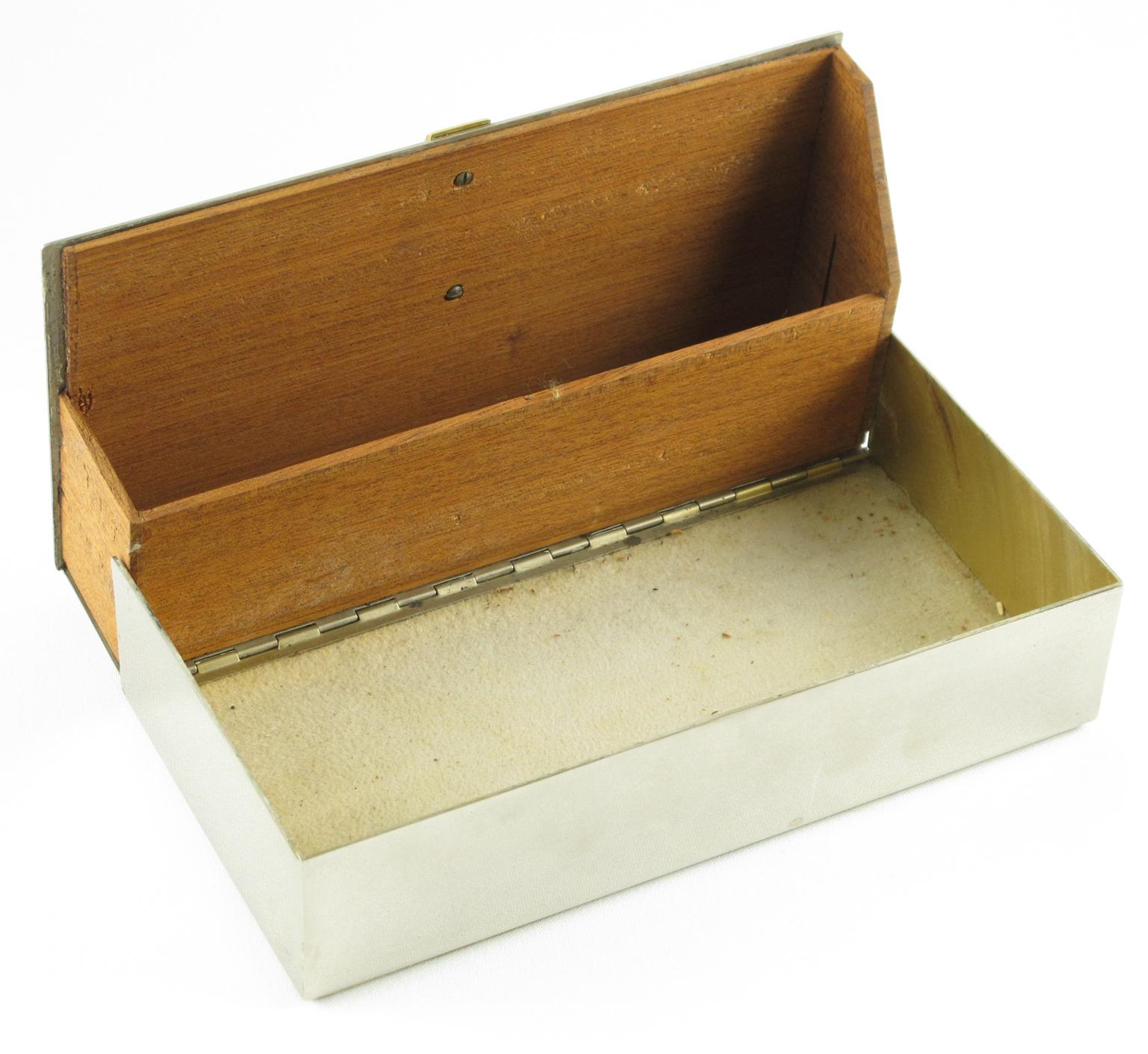 Mid-20th Century Maria Pergay Style Stainless Steel and Brass Box