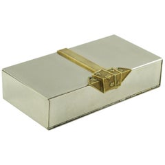 Maria Pergay Style Stainless Steel and Brass Box