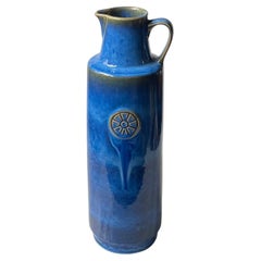 Maria Philippi Blaue 'Northern Light' Bodenvase aus Steingut für Søholm, 1960er Jahre