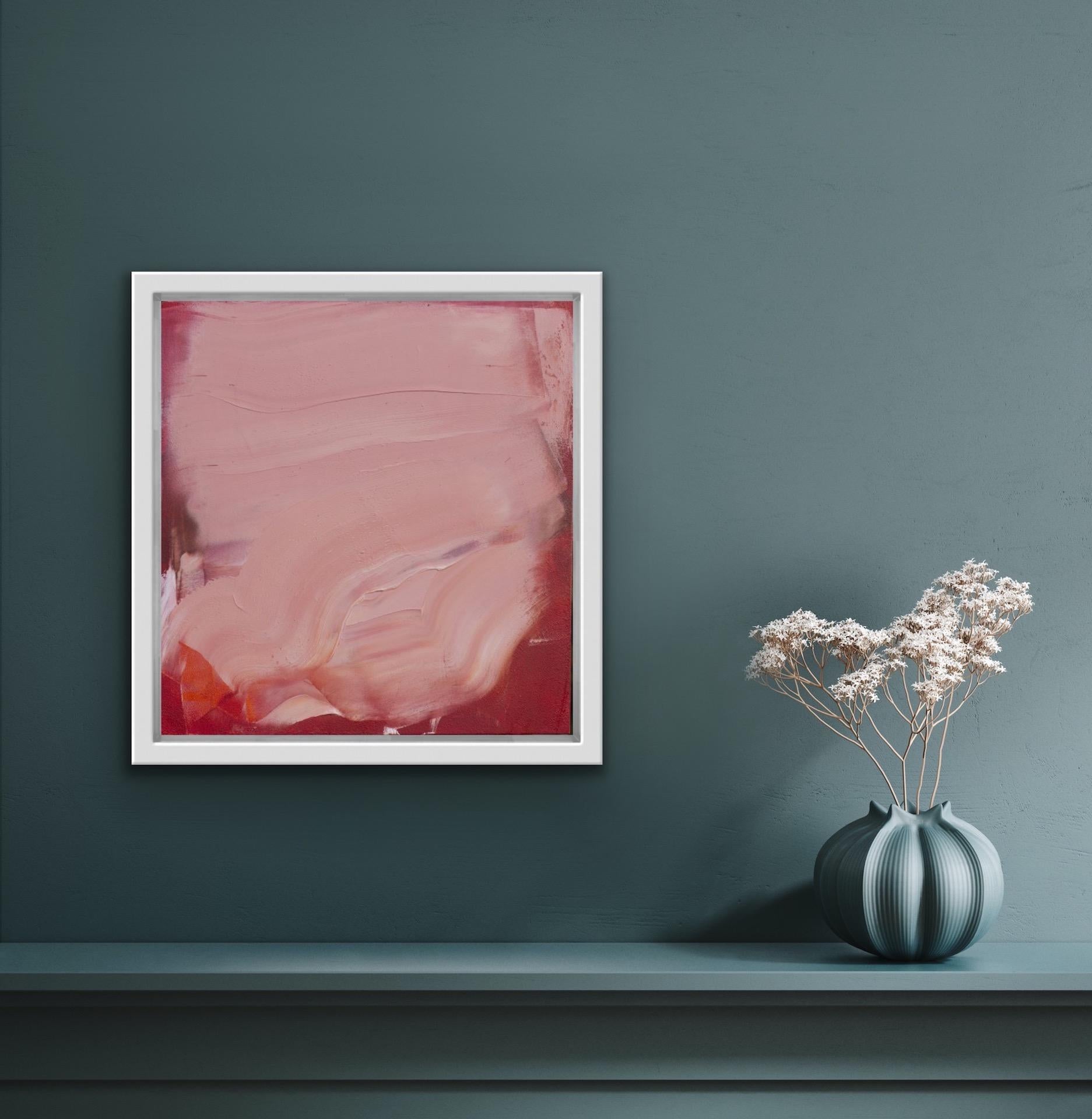Maria Pierides, Barra de labios desnuda 2, Pintura original abstracta, Arte asequible en venta 4