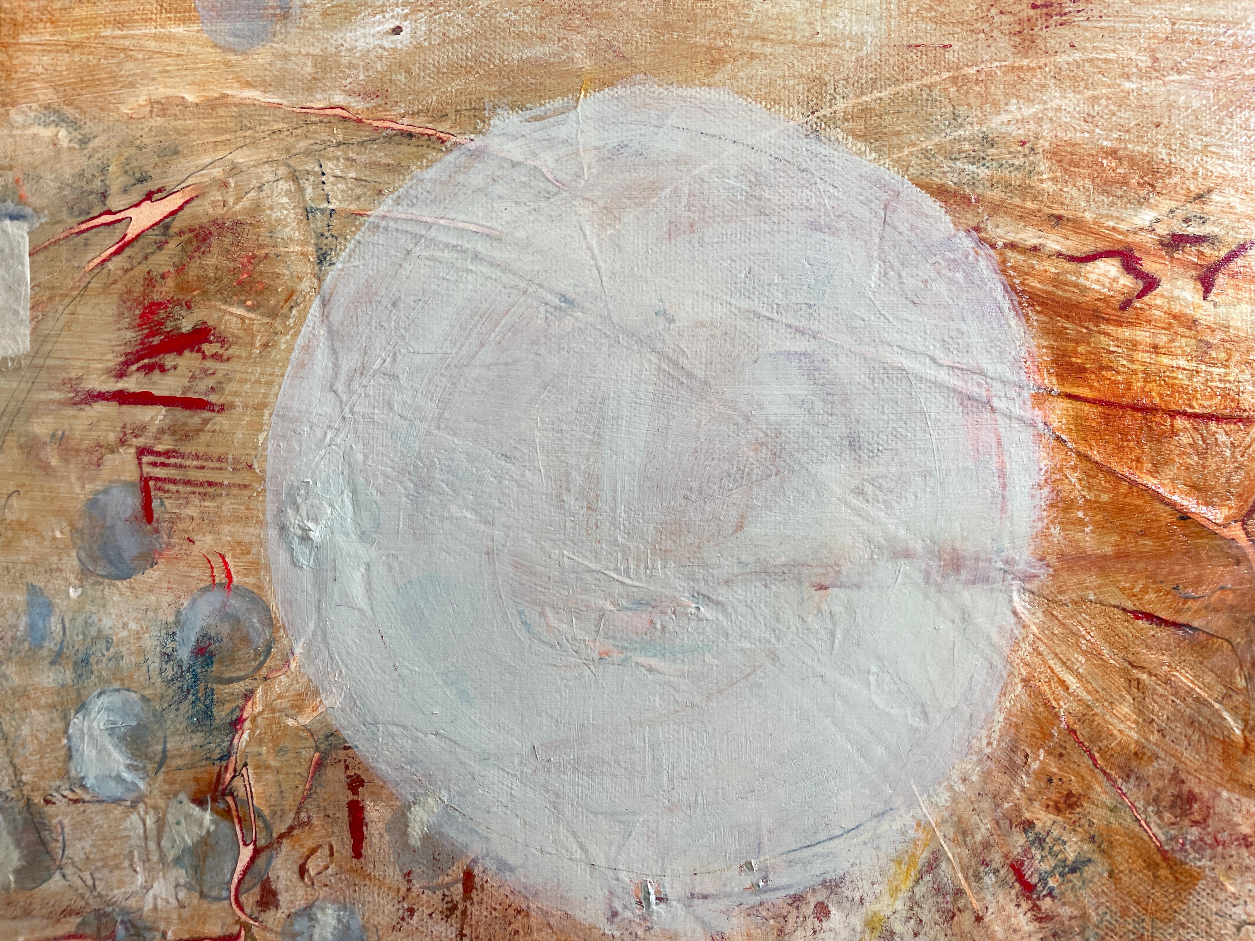 Lever de lune - Crépuscule lunaire - Expressionnisme abstrait contemporain de Maria Poroy en vente 2