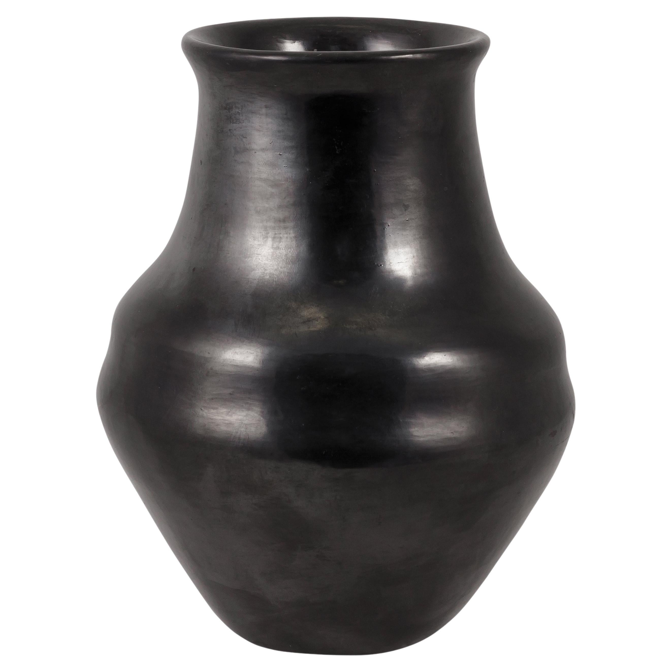 Maria Poveka Martinez Black Ware Pottery Jar For Sale