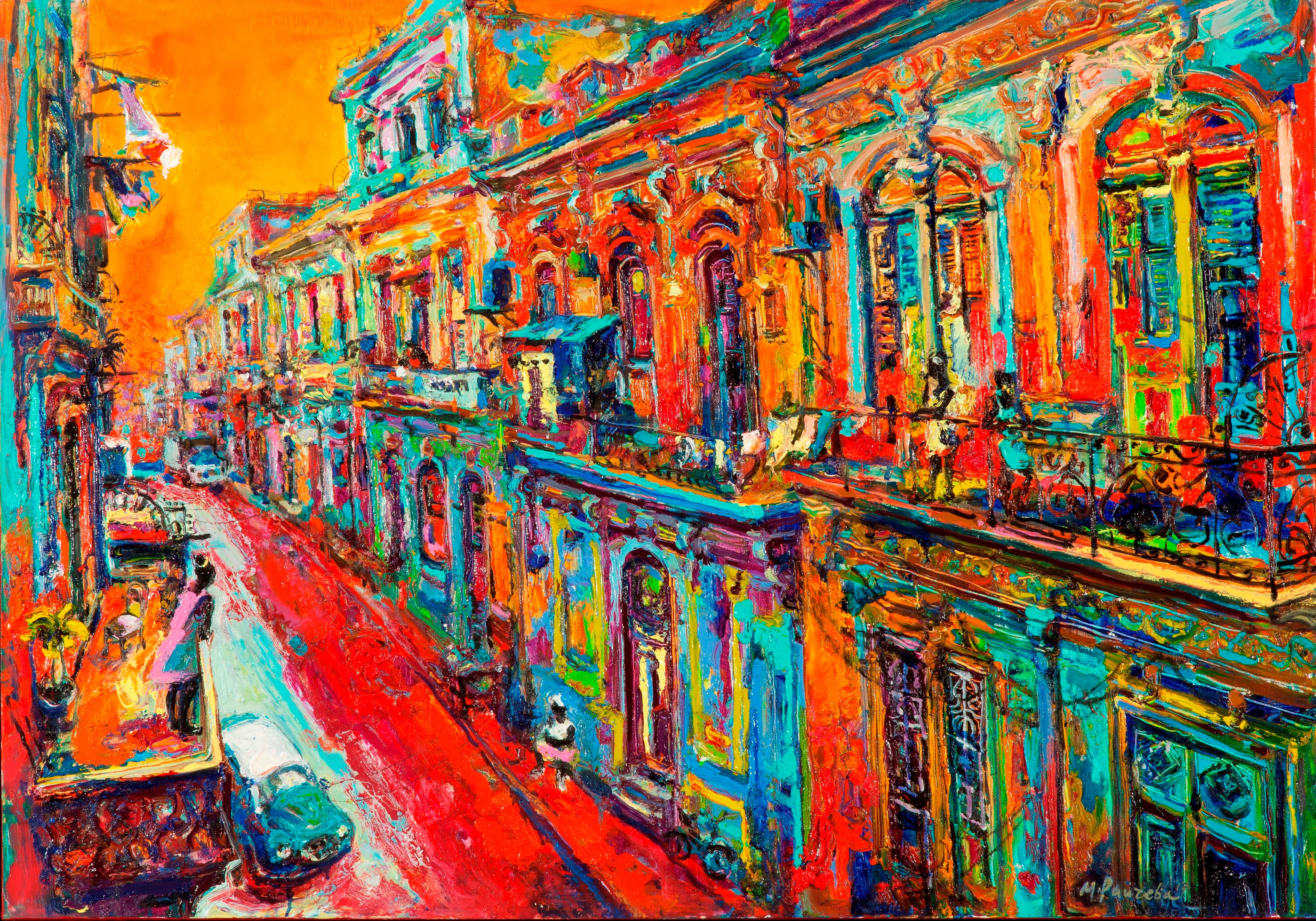 Maria Raycheva Landscape Painting - Havana Street