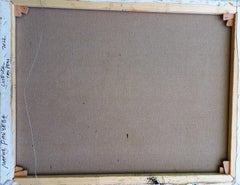 San Remo - Pittura di paesaggio a olio Colori Rosso Bianco Blu Giallo Avorio Rosa