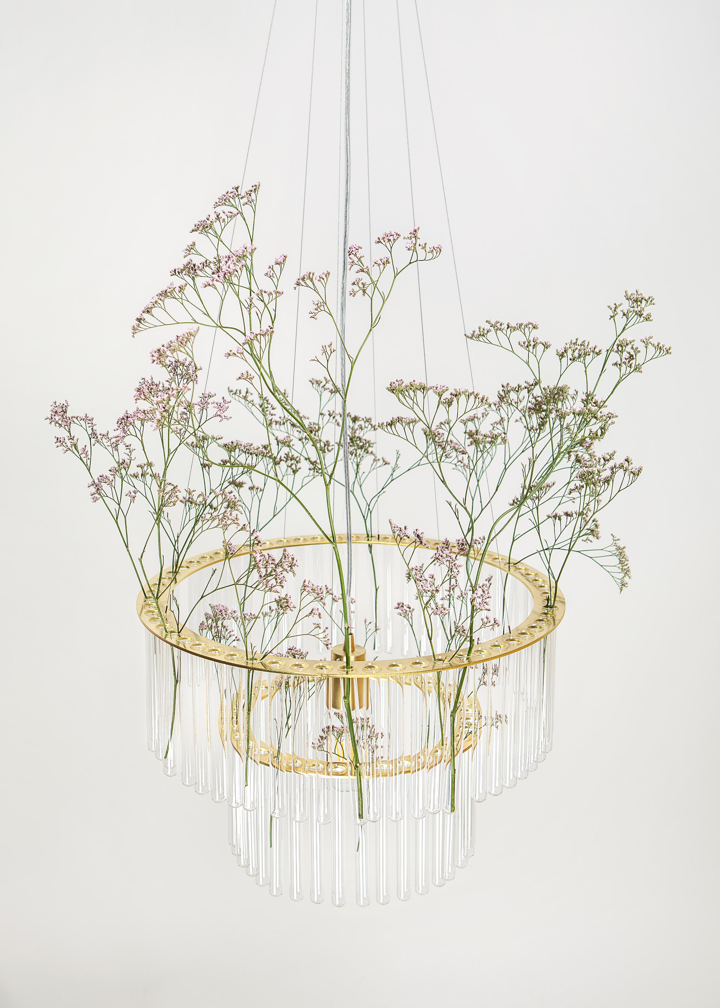 MARIA SC chandelier in brass In New Condition For Sale In Grojec, PL