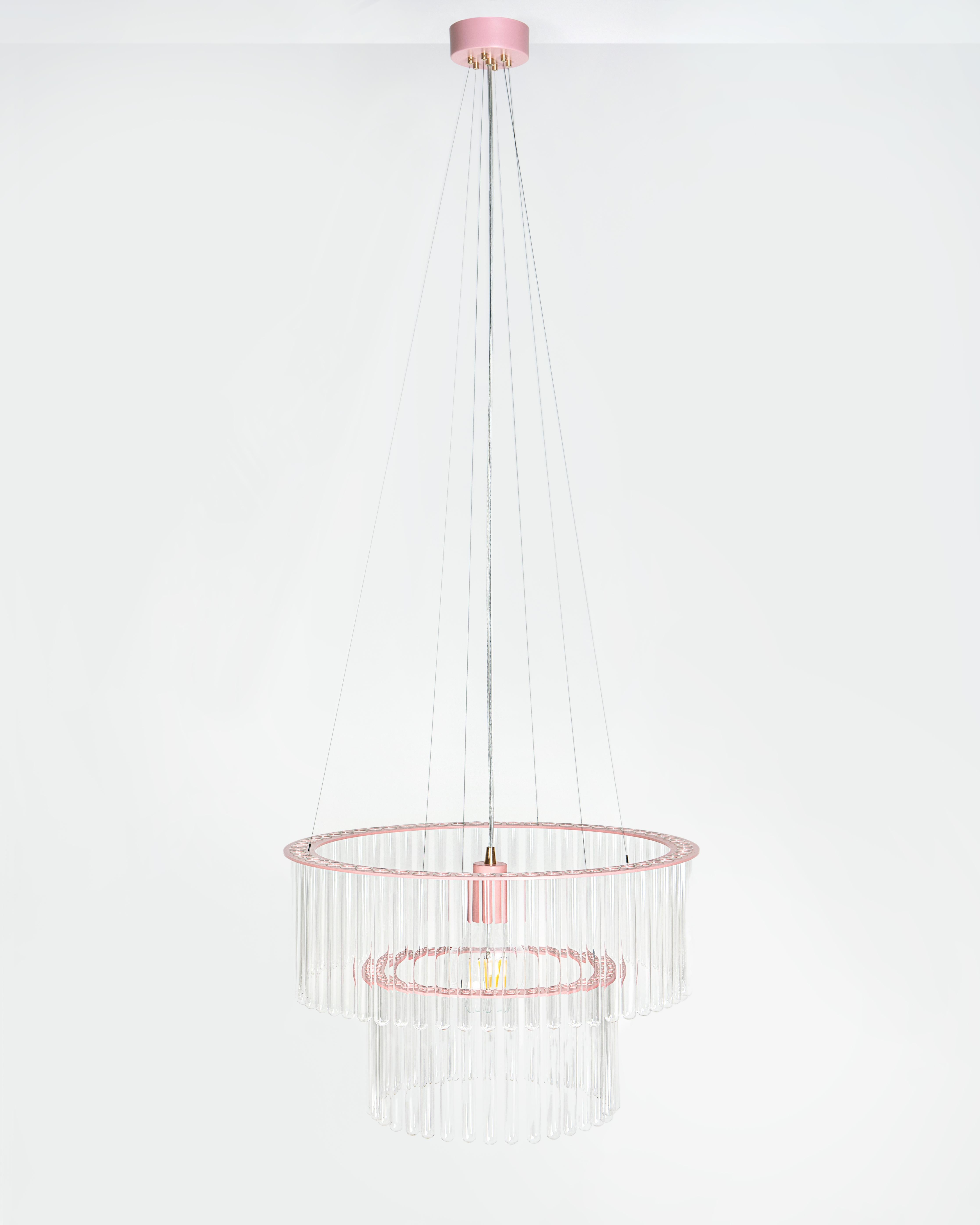 MARIA SC-Kronleuchter in Rosa (Art déco) im Angebot