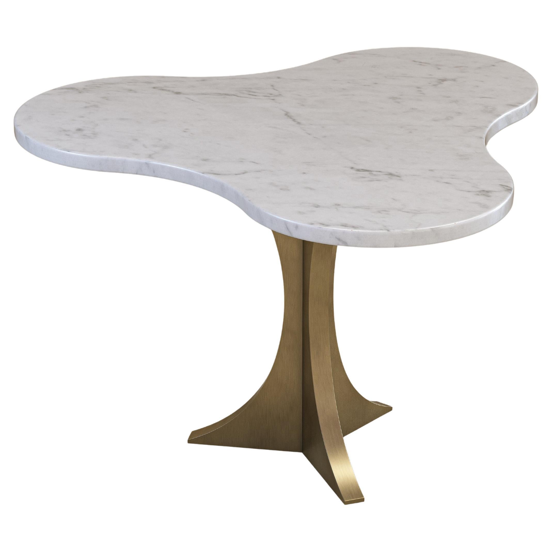 Maria Side Table – Ø 70 cm x H 42 cm –  marble top and brass feet