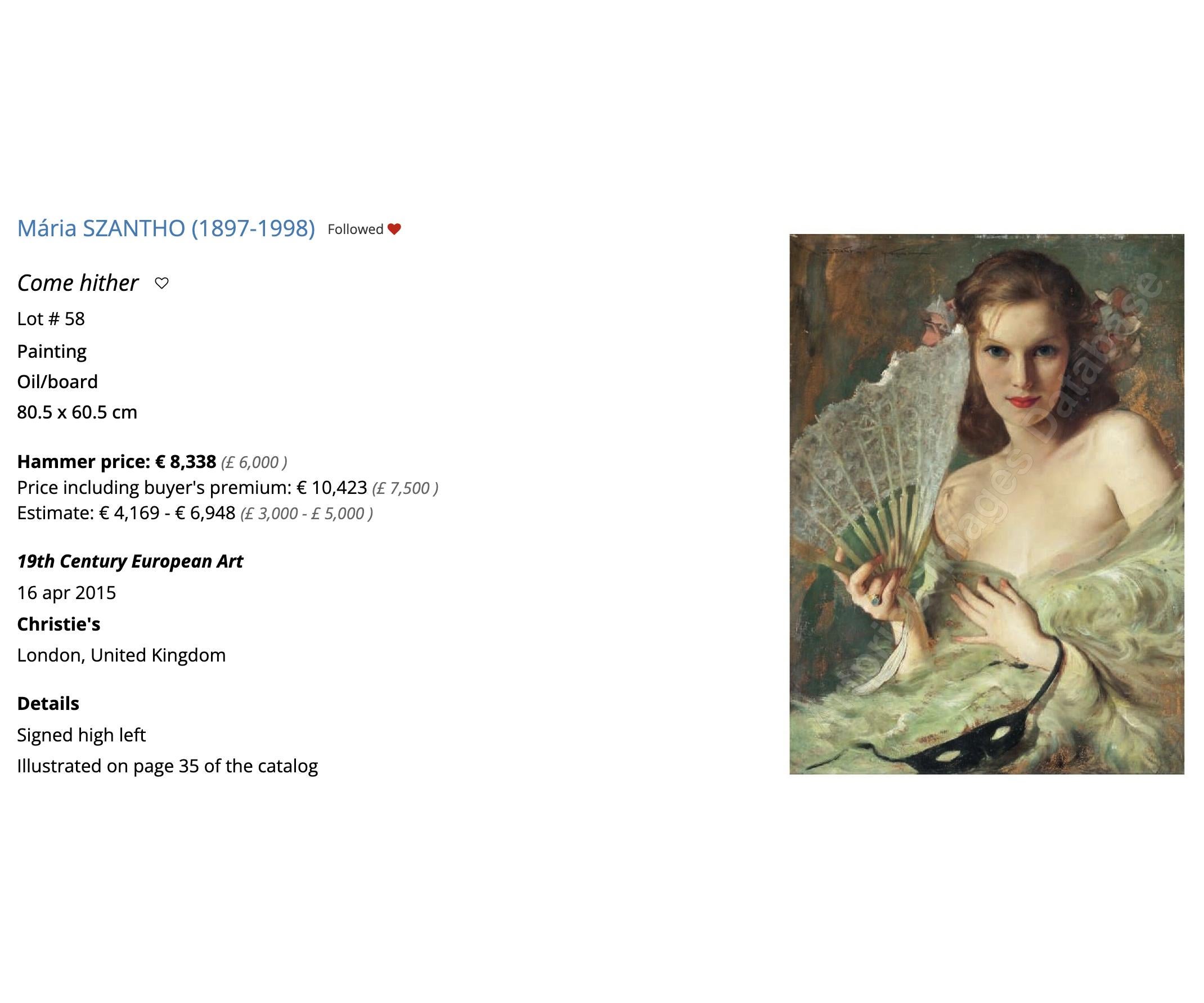 Ölgemälde auf Leinwand Porträt einer sitzenden Ballerina von Maria Szantho, gerahmt im Angebot 4