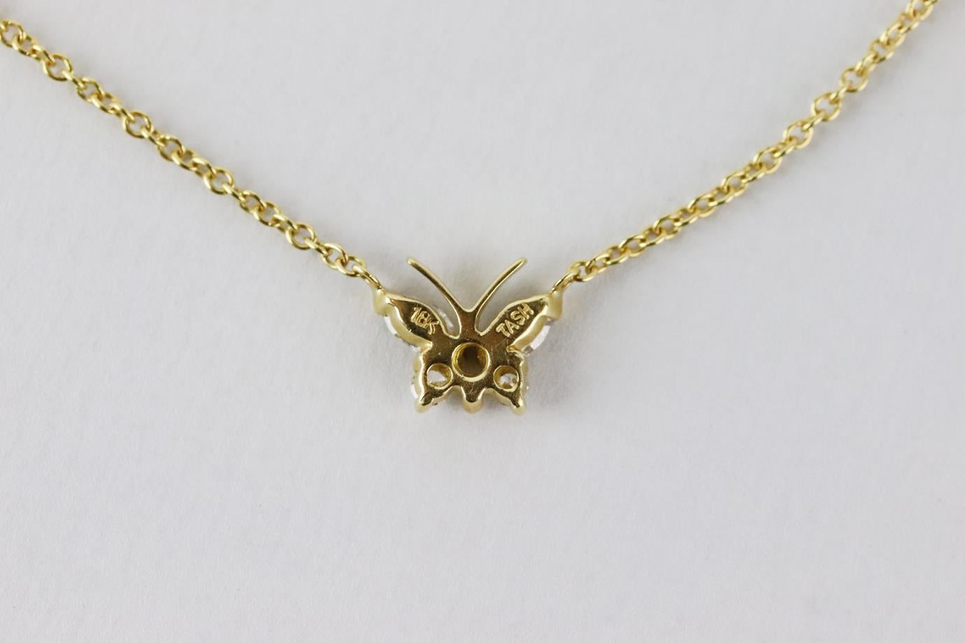 Maria Tash Collana Butterfly in oro giallo 18 carati e diamanti In condizioni ottime a London, GB
