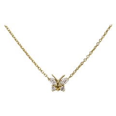 Collar Maria Tash Mariposa Oro Amarillo 18K Y Diamantes