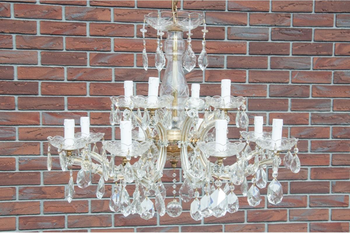 Glass Maria Teresa Chandelier, France, Around 1920 For Sale