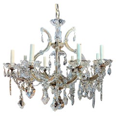 Lampadario Maria Teresa in vetro di Murano soffiato a mano, 8 luci