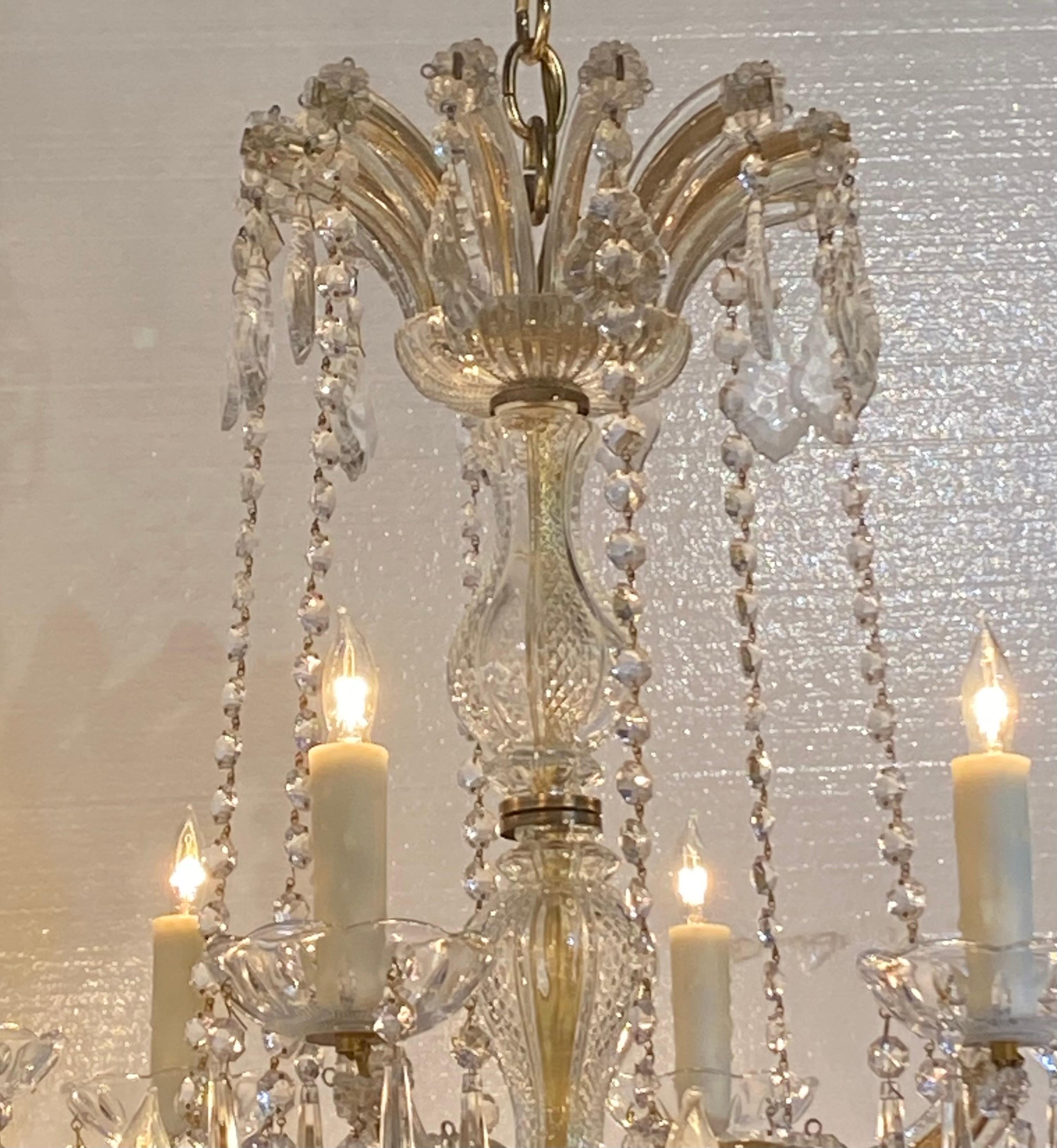 19th century Maria Teresa crystal chandelier, 18 lights with 18 - 4