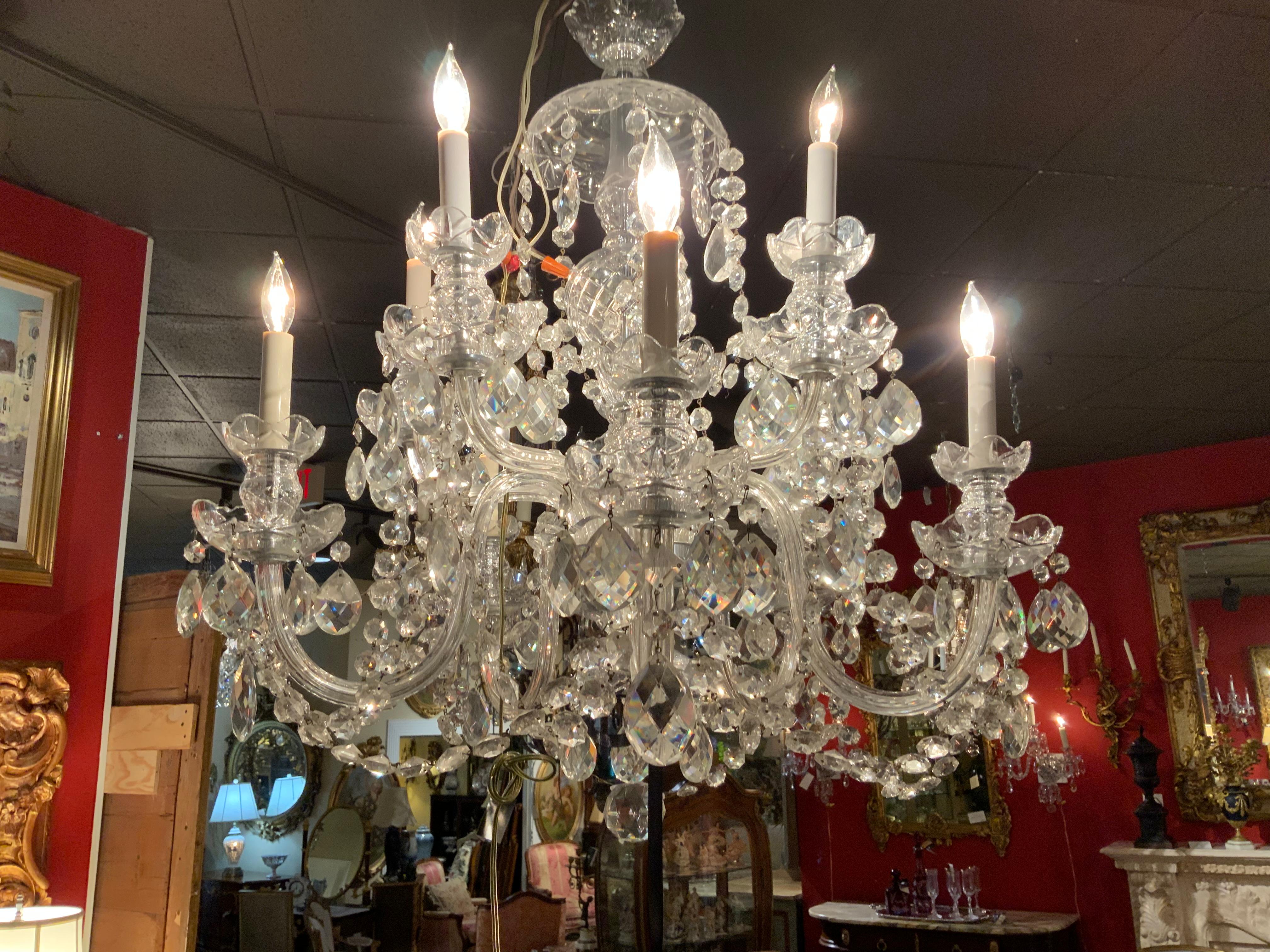 Maria Teresa style chandelier with 10 lights For Sale 1