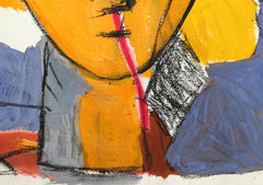 Portrait, Mixed Media Painting on Paper by Maria Viecco