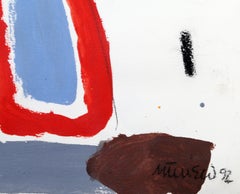 Portrait, Mixed Media Cubist Painting by Maria Viecco