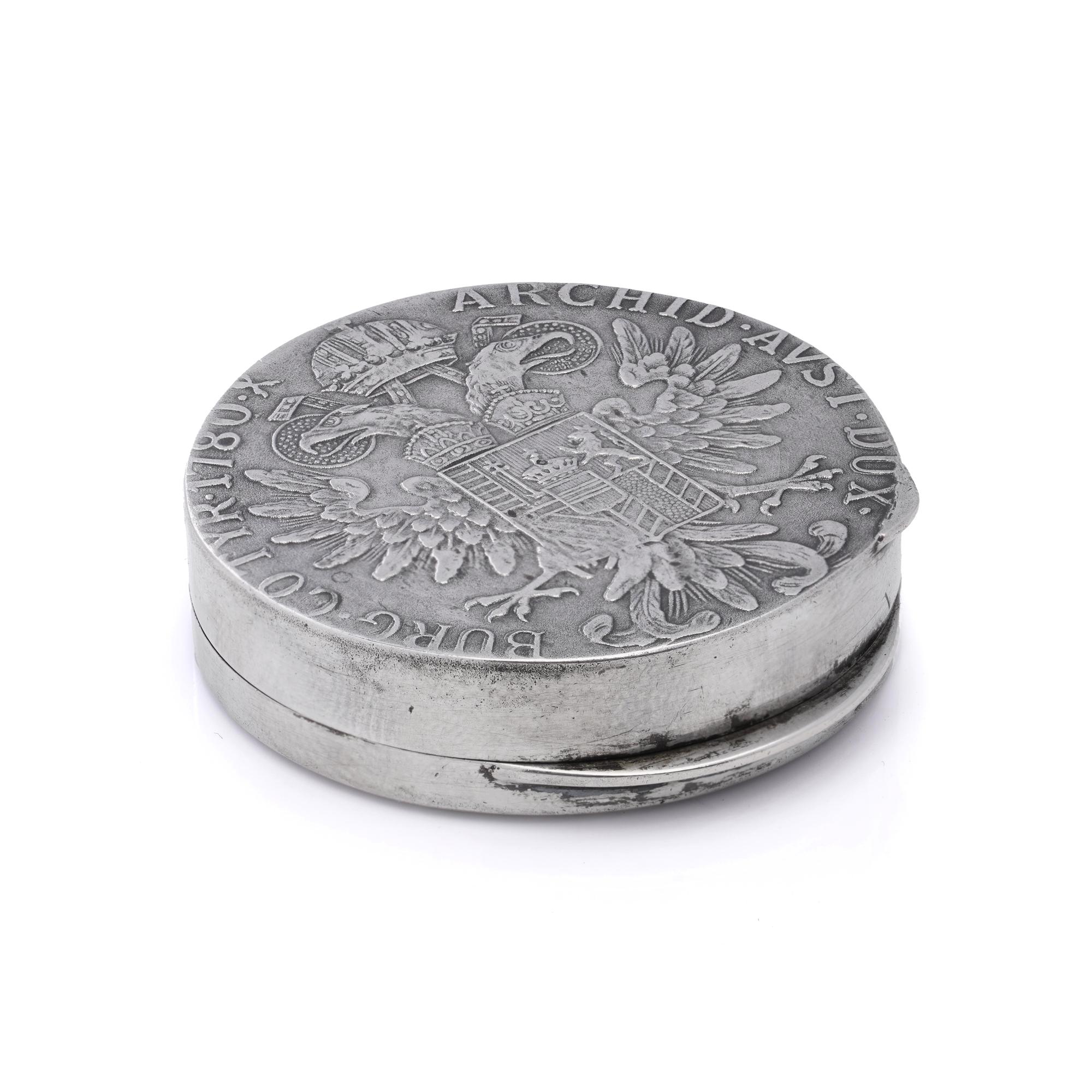 Marie-Thérèse 800.boîte à pilules en argent en vente 2