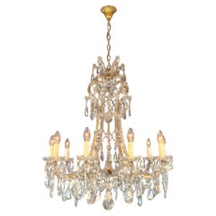 Lustre de style baroque Marie-Thérèse en cristal lustre de plafond ancien en forme de vase