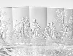 Maria Theresa Bowl Hand Engraved Watteau Motif Beryl