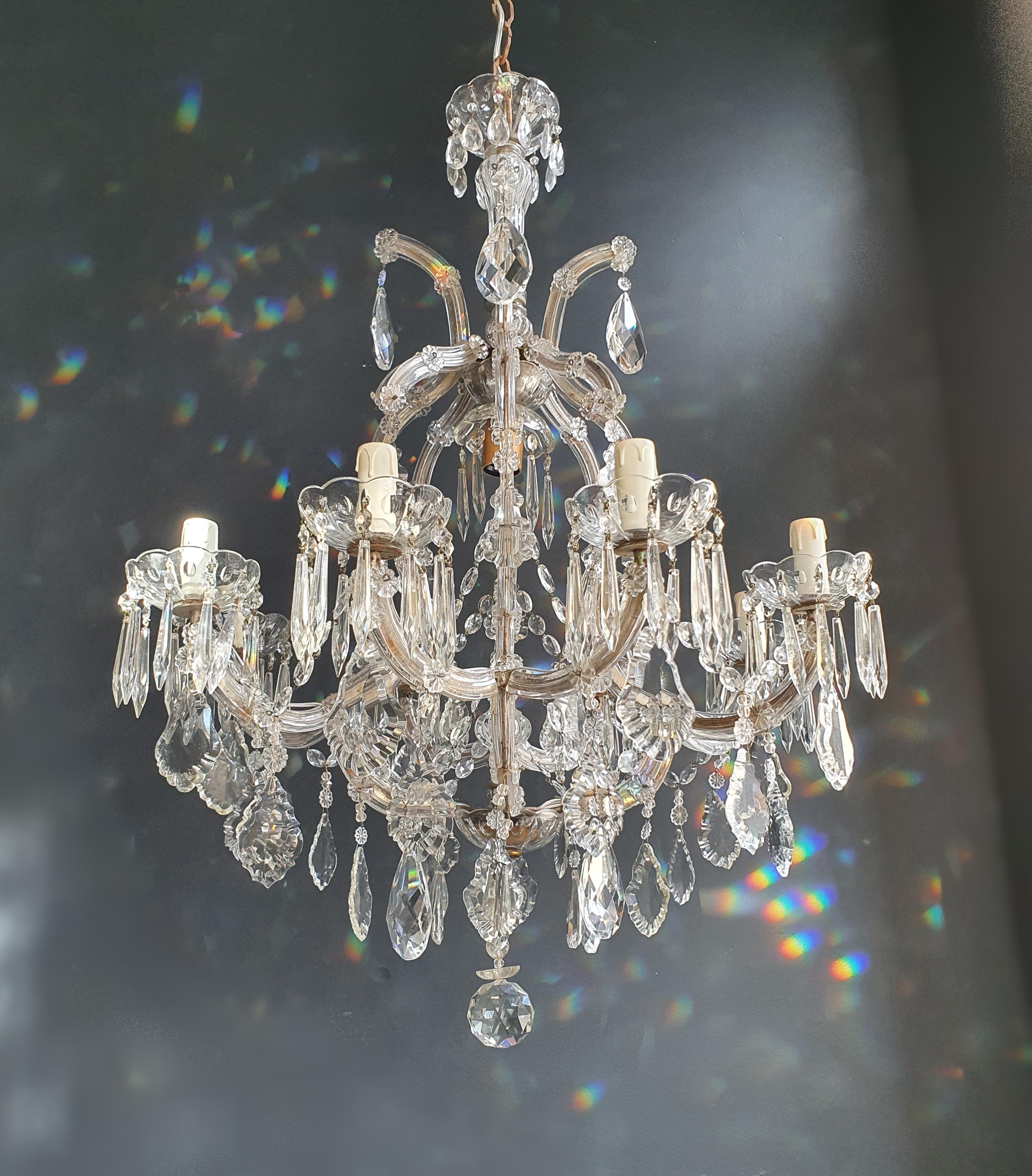 Maria Theresa Crystal Chandelier Antique Classic Clear Glass For Sale 3