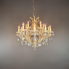 Maria Theresia Crystal Chandelier Antique Ceiling Lamp Luster Art Nouveau