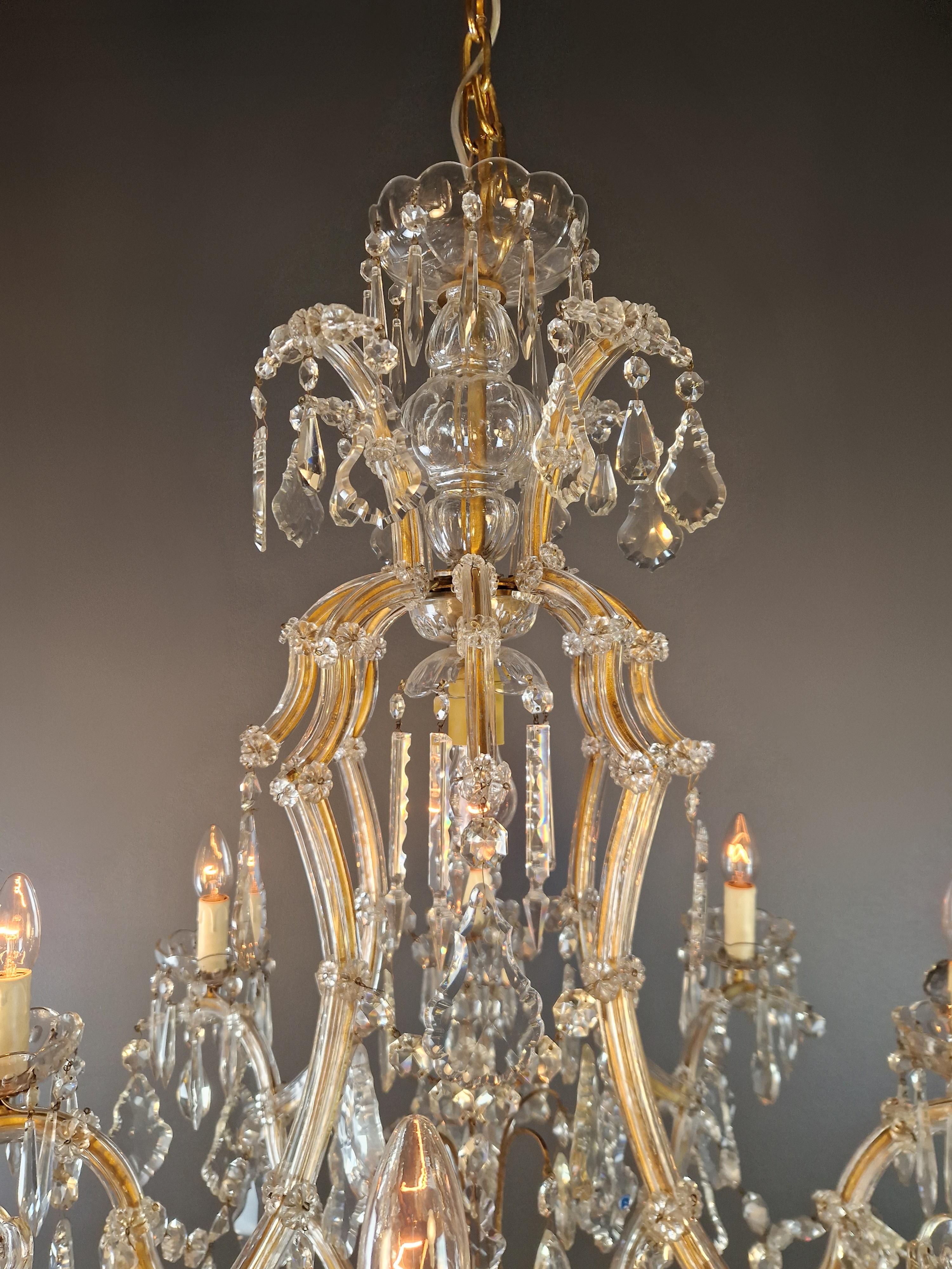 Plafonnier ancien en cristal Lustre Art Nouveau tchèque en vente 3