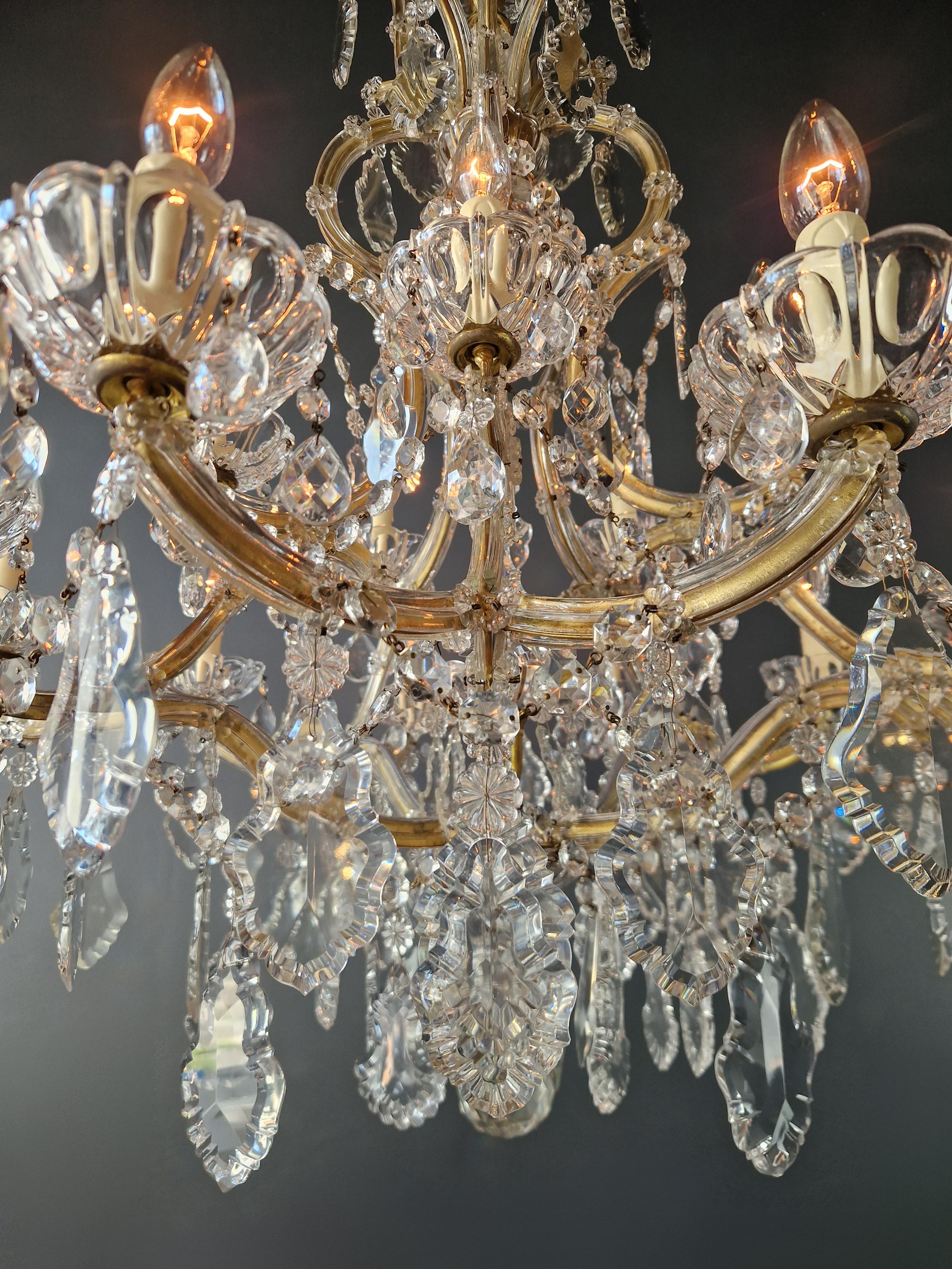 Plafonnier ancien en cristal Lustre Art Nouveau Marie-Thérèse en vente 2
