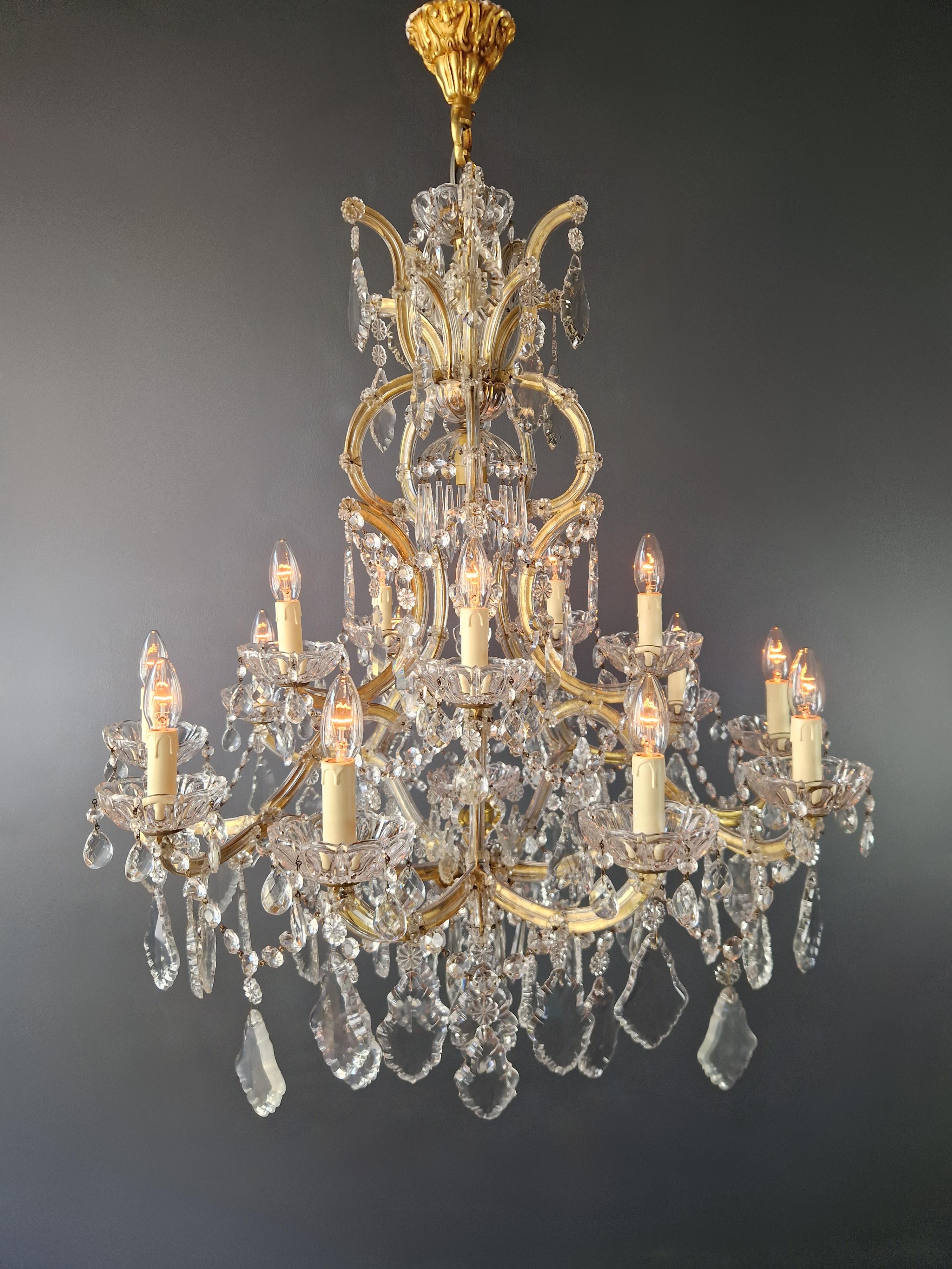 Plafonnier ancien en cristal Lustre Art Nouveau Marie-Thérèse en vente 3