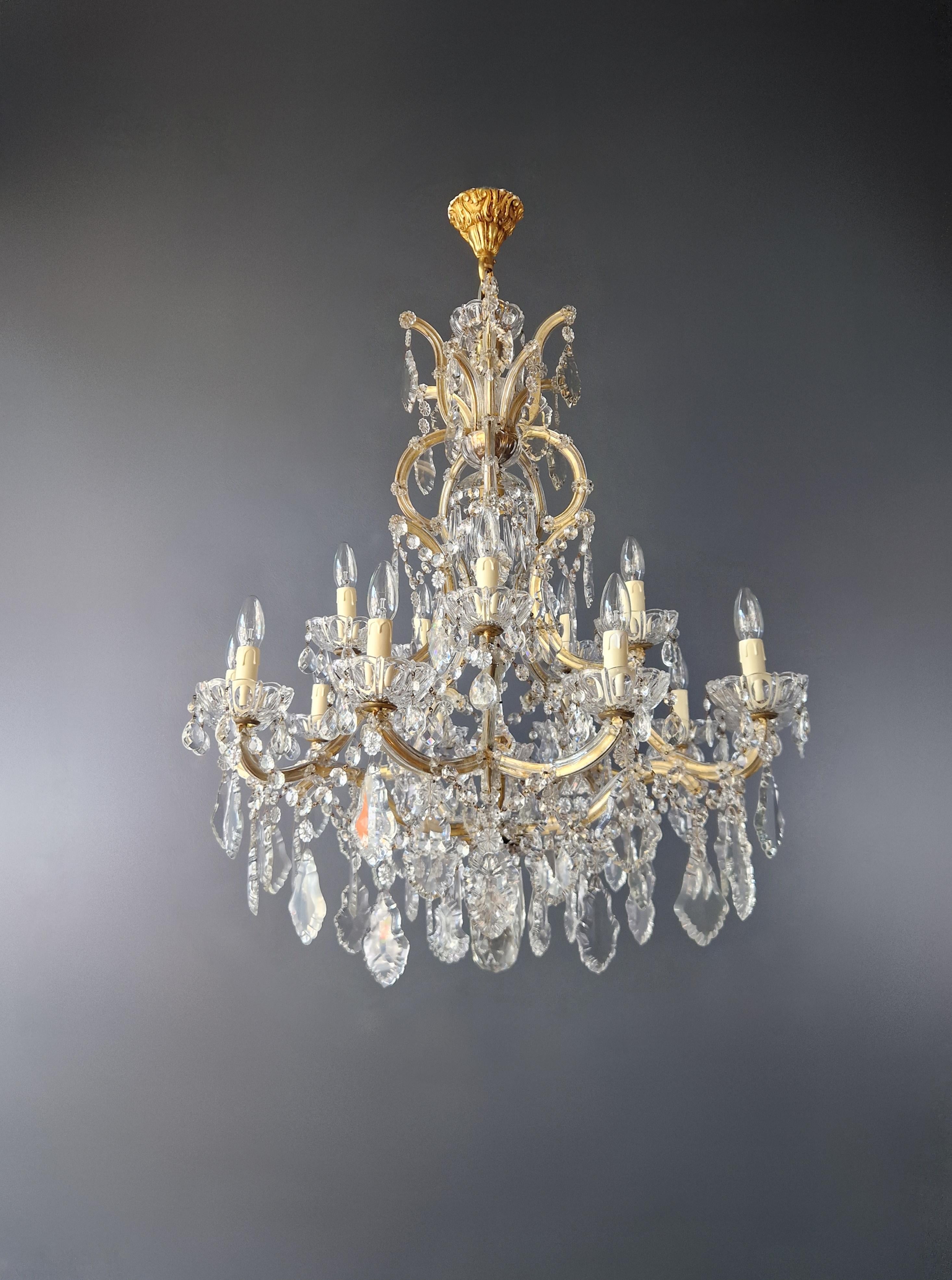 Plafonnier ancien en cristal Lustre Art Nouveau Marie-Thérèse en vente 11