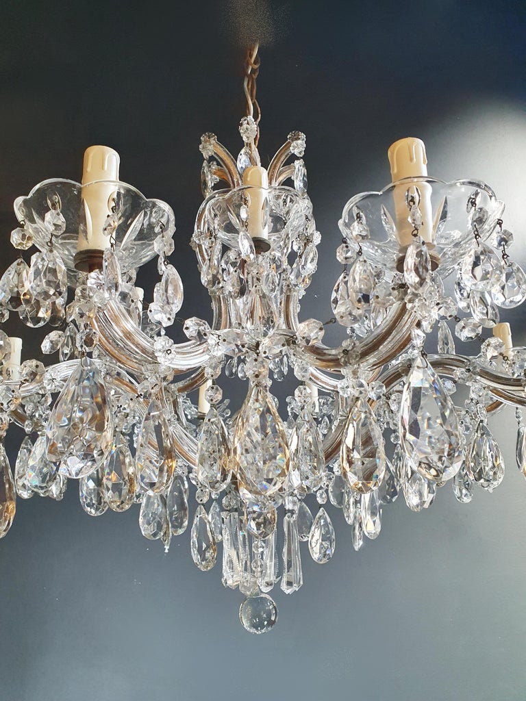 Baroque Maria Theresa Crystal Chandelier Antique Ceiling Lamp Luster Art Nouveau For Sale