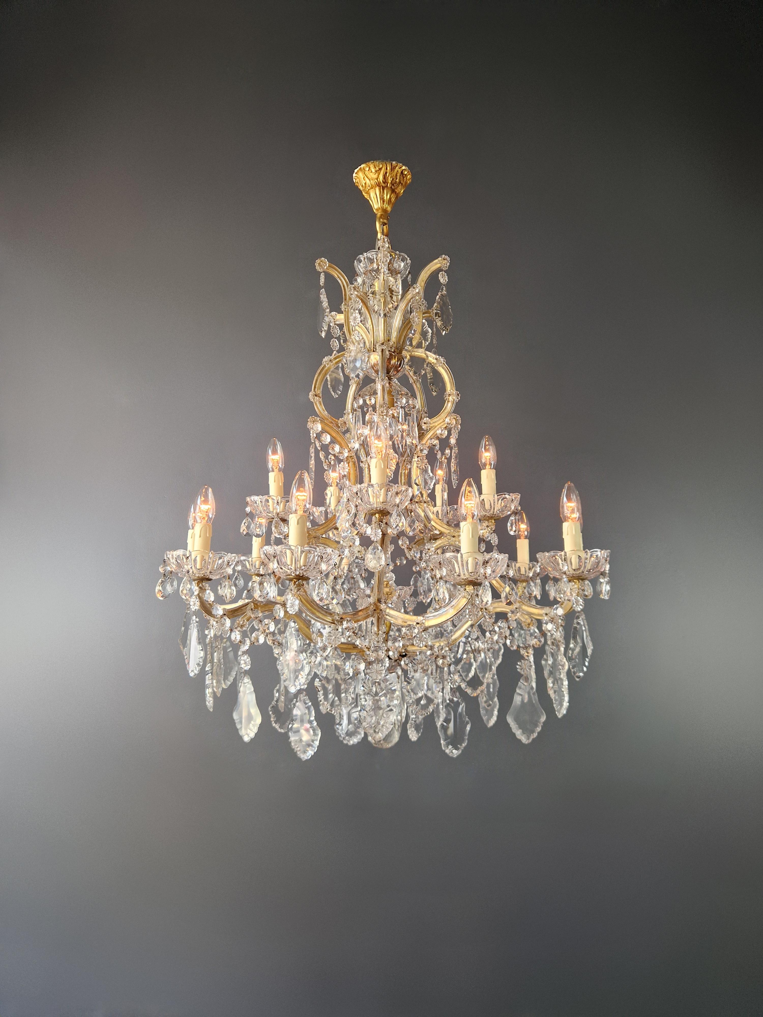 Art nouveau Plafonnier ancien en cristal Lustre Art Nouveau Marie-Thérèse en vente