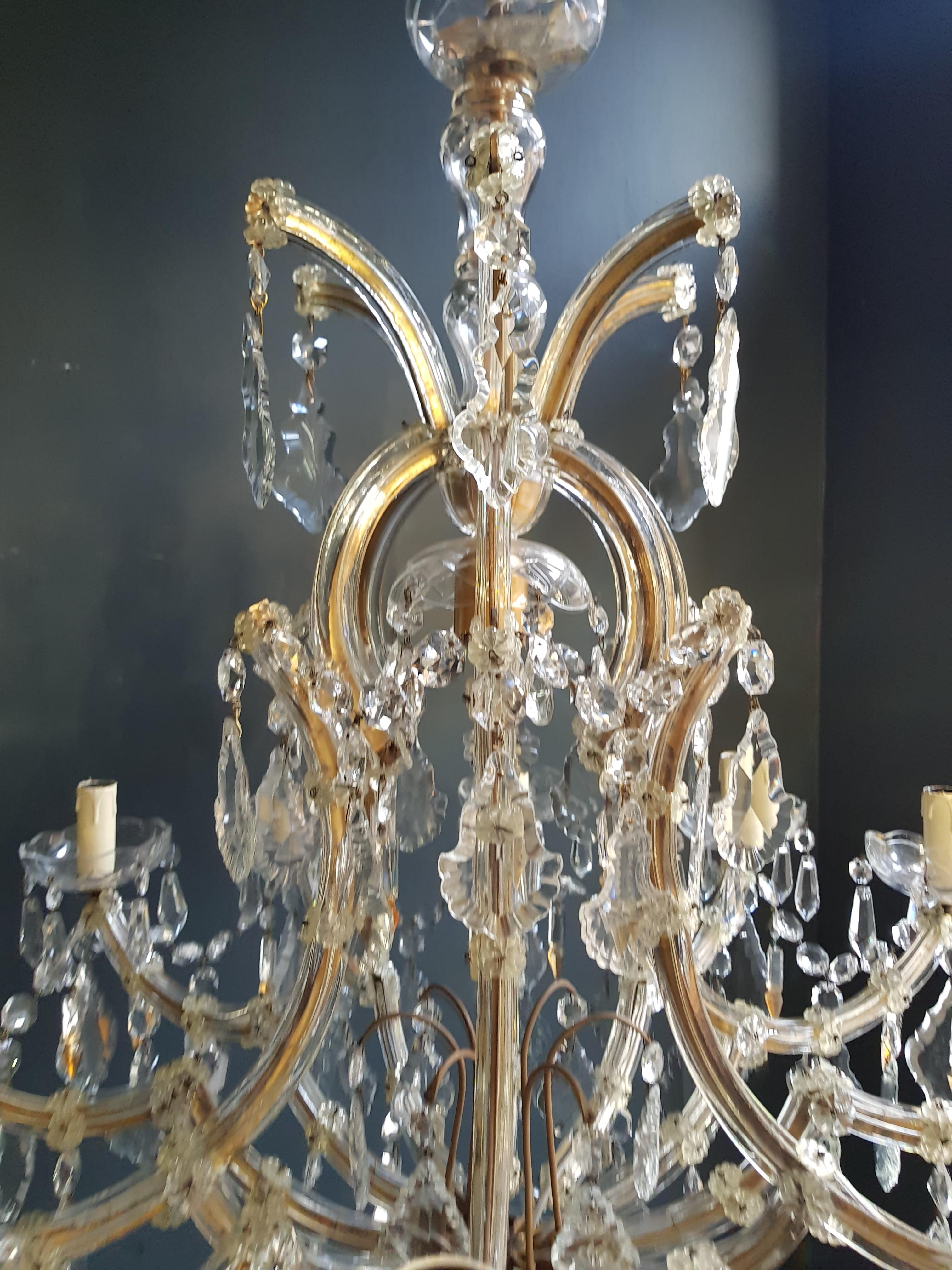 Baroque Maria Theresa Crystal Chandelier Antique Ceiling Lamp Lustre Art Nouveau