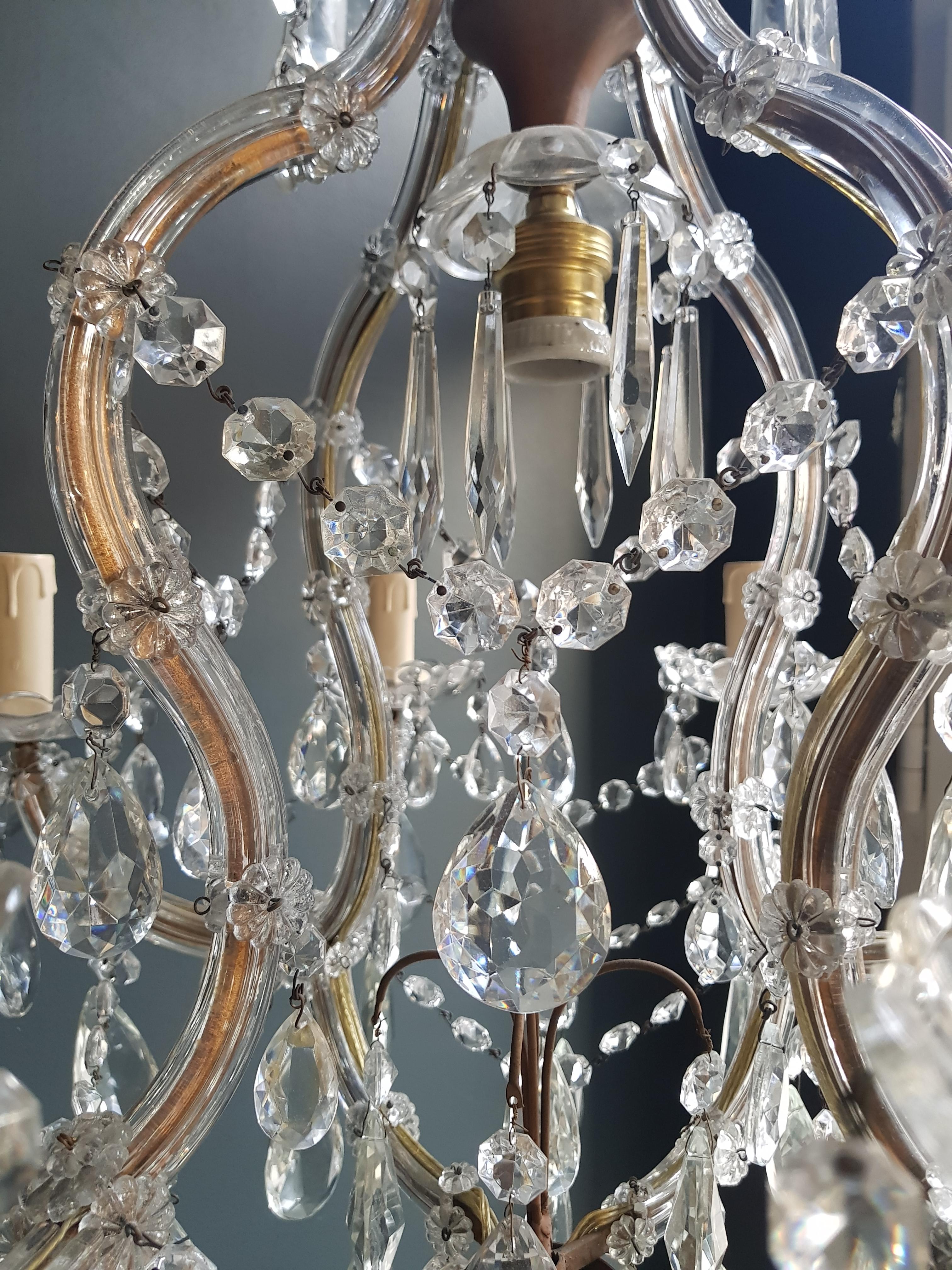 European Maria Theresa Crystal Chandelier Antique Ceiling Lamp Lustre Art Nouveau