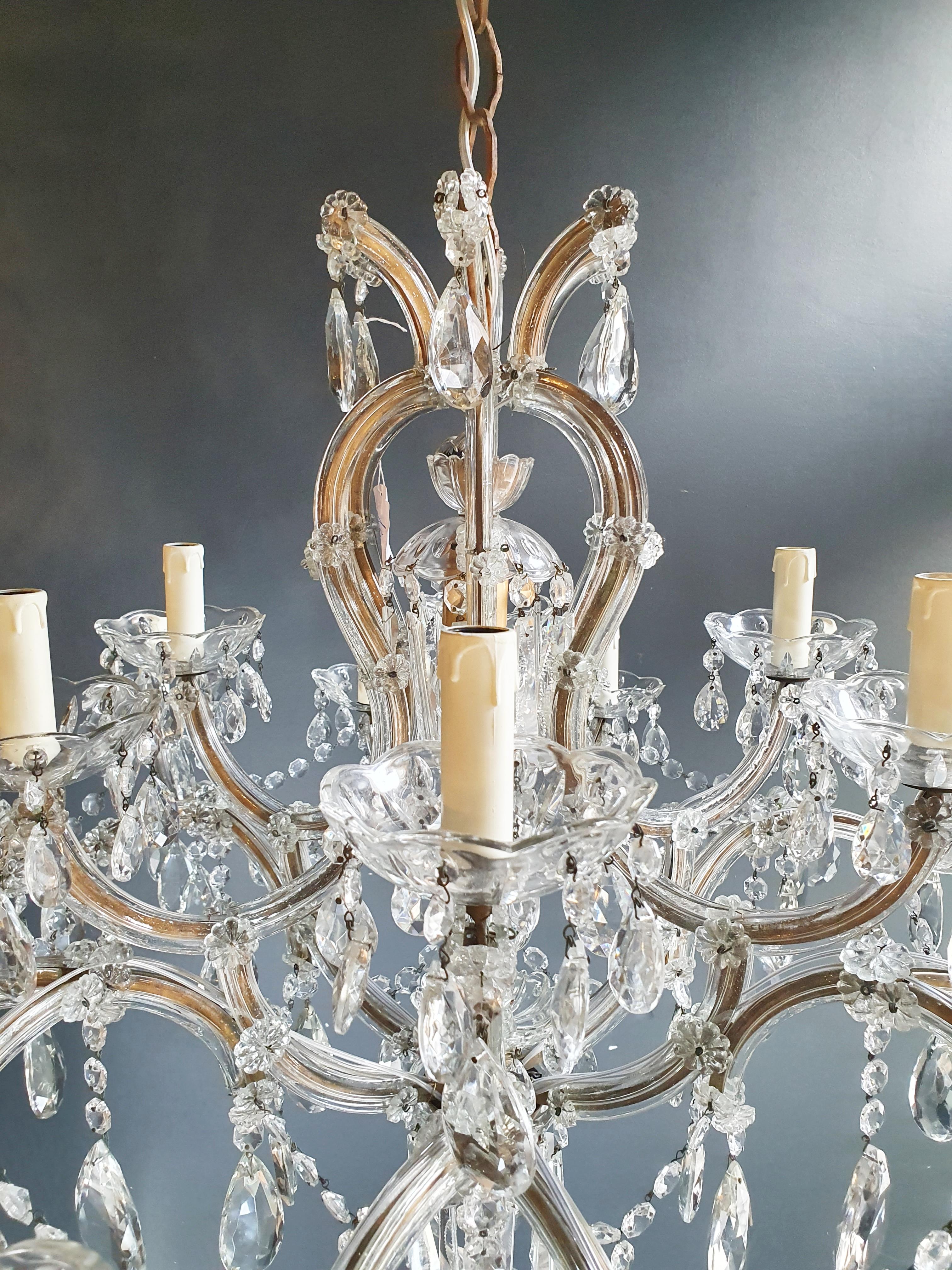 European Maria Theresa Crystal Chandelier Antique Ceiling Lamp Luster Art Nouveau