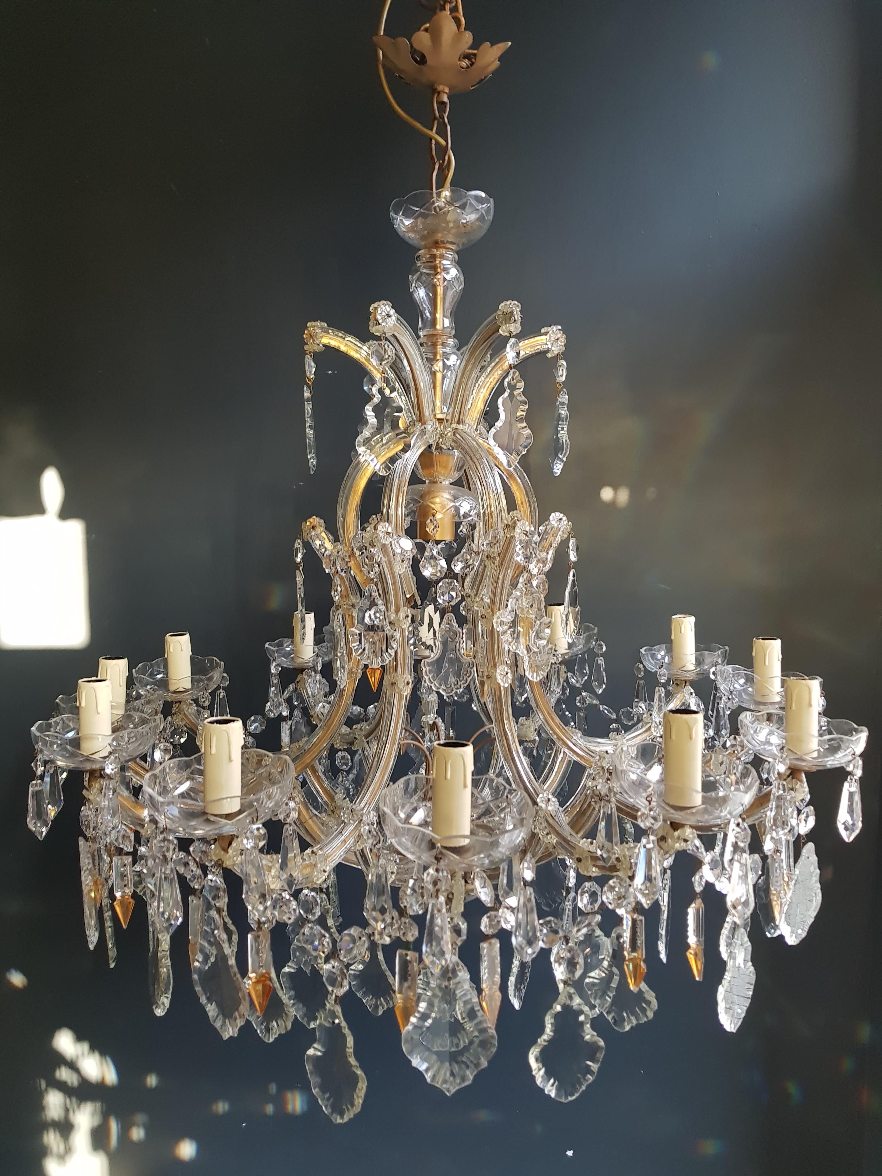 European Maria Theresa Crystal Chandelier Antique Ceiling Lamp Lustre Art Nouveau