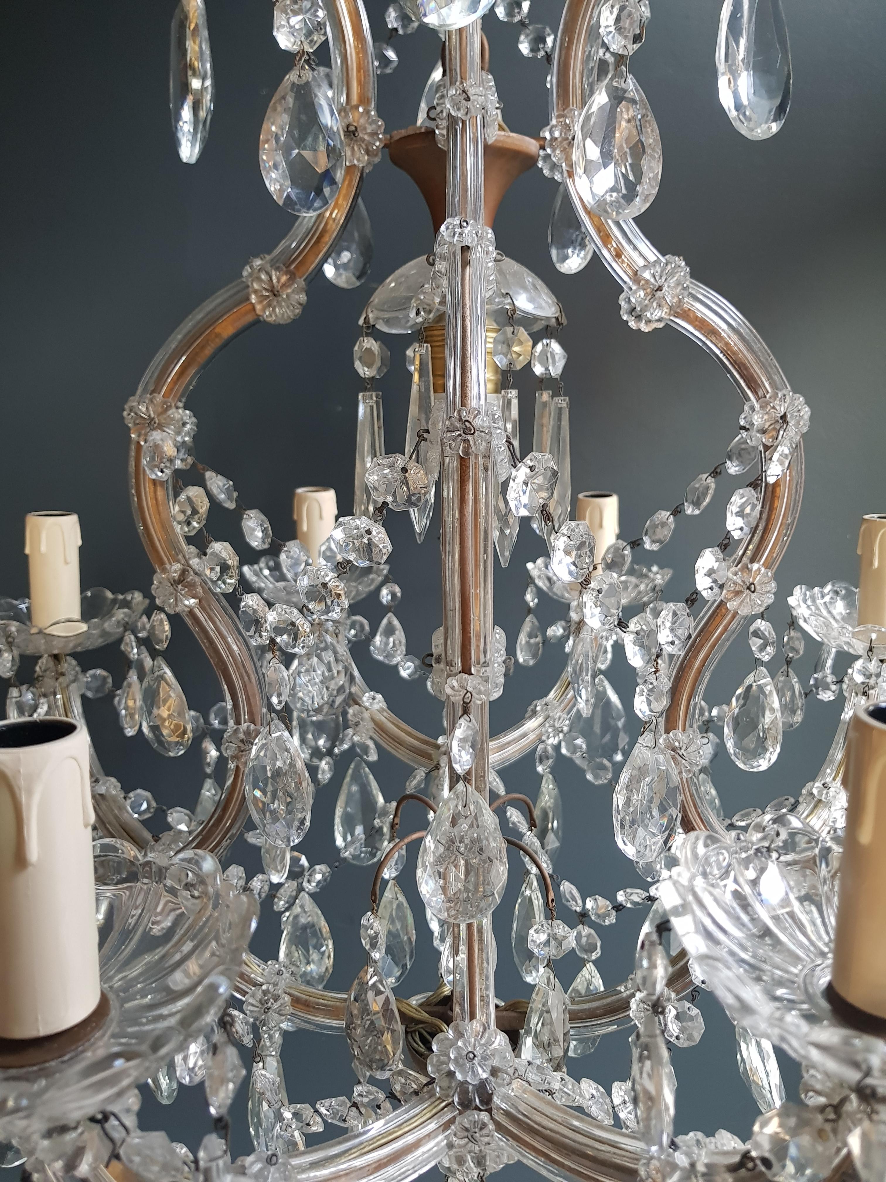 Maria Theresa Crystal Chandelier Antique Ceiling Lamp Lustre Art Nouveau (Handgeknüpft)