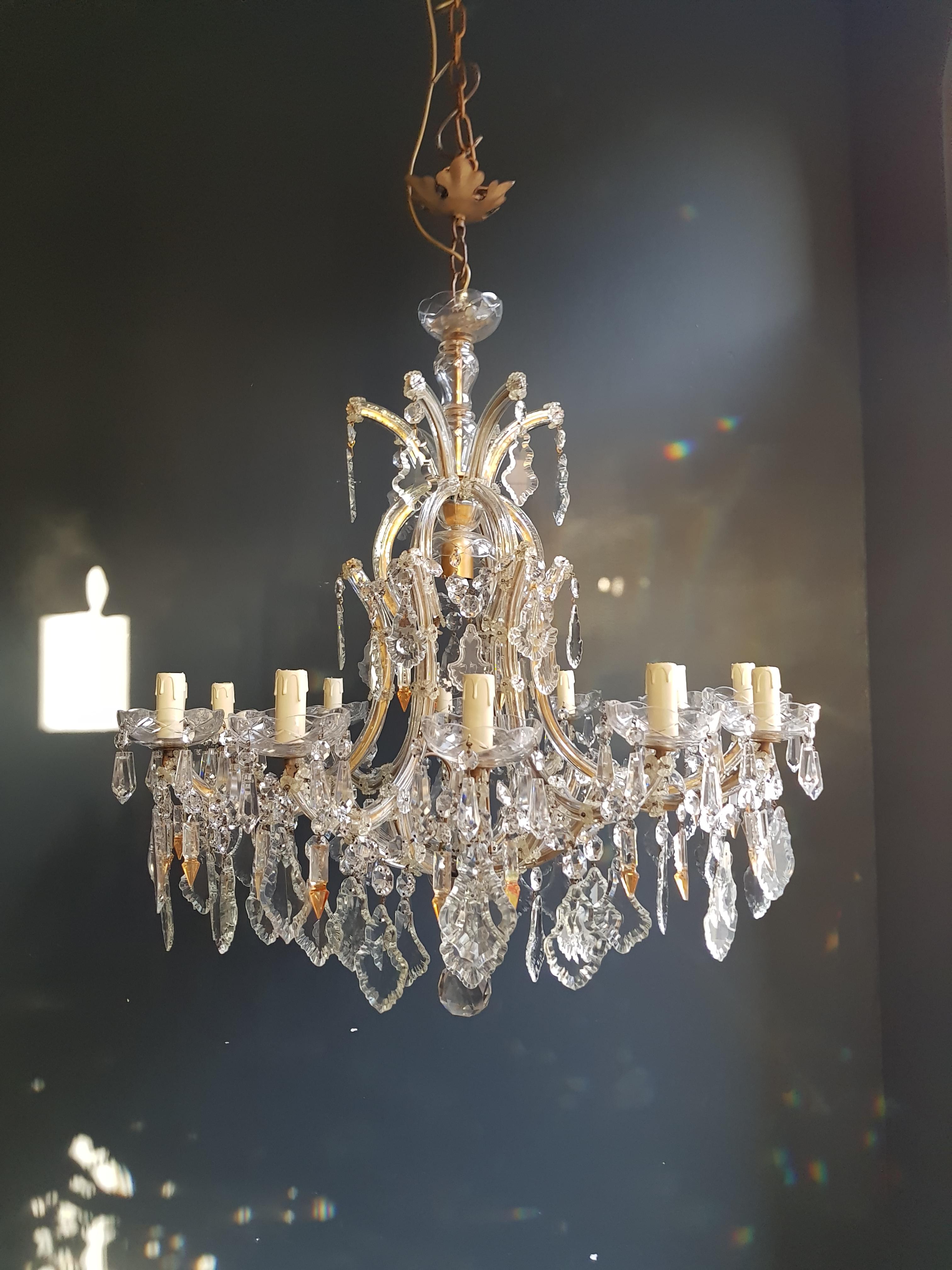 Maria Theresa Crystal Chandelier Antique Ceiling Lamp Lustre Art Nouveau 1