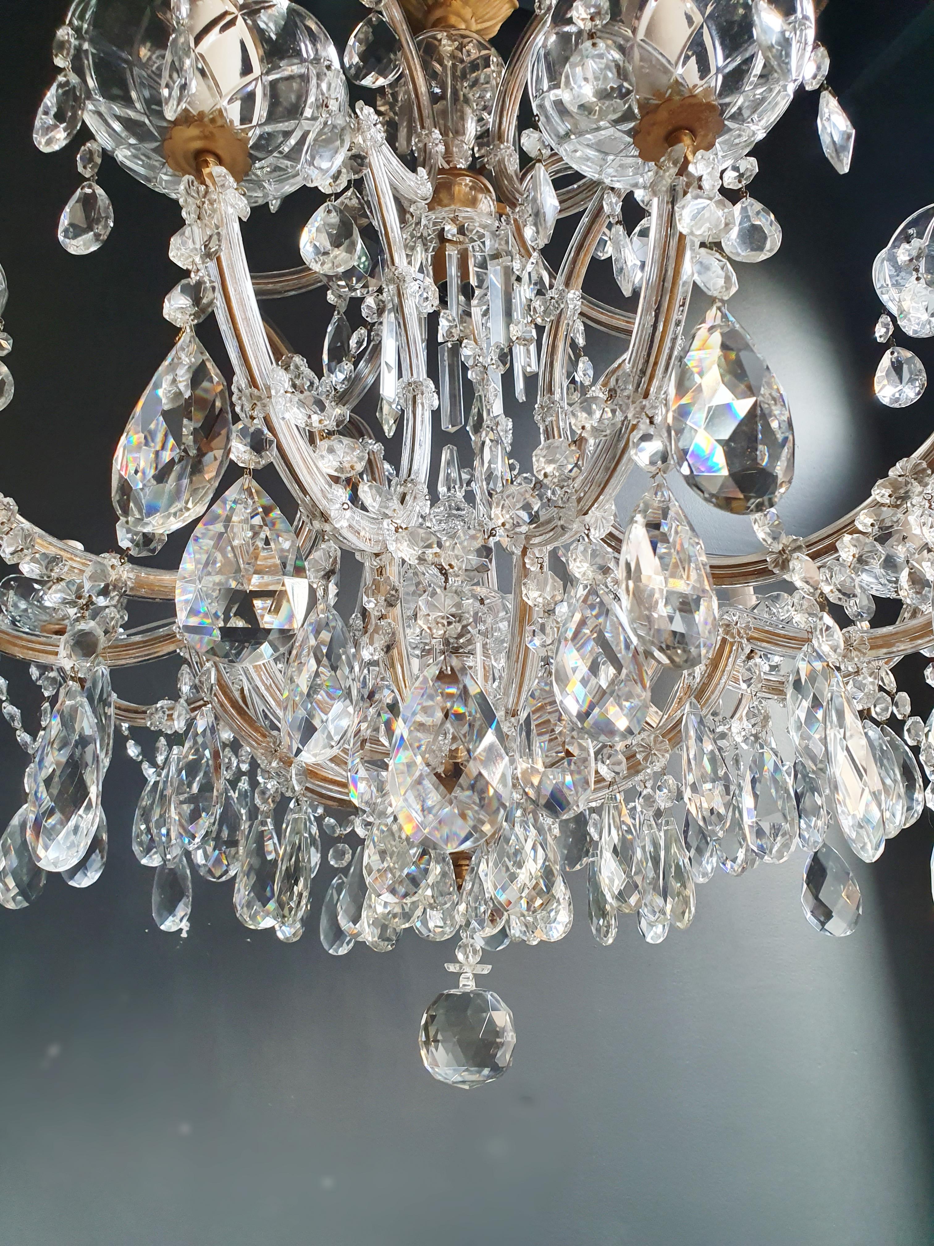 Maria Theresa Crystal Chandelier Antique Ceiling Lamp Lustre Art Nouveau 1
