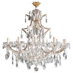 Maria Theresa Crystal Chandelier Vintage Ceiling Lamp Lustre Art Nouveau