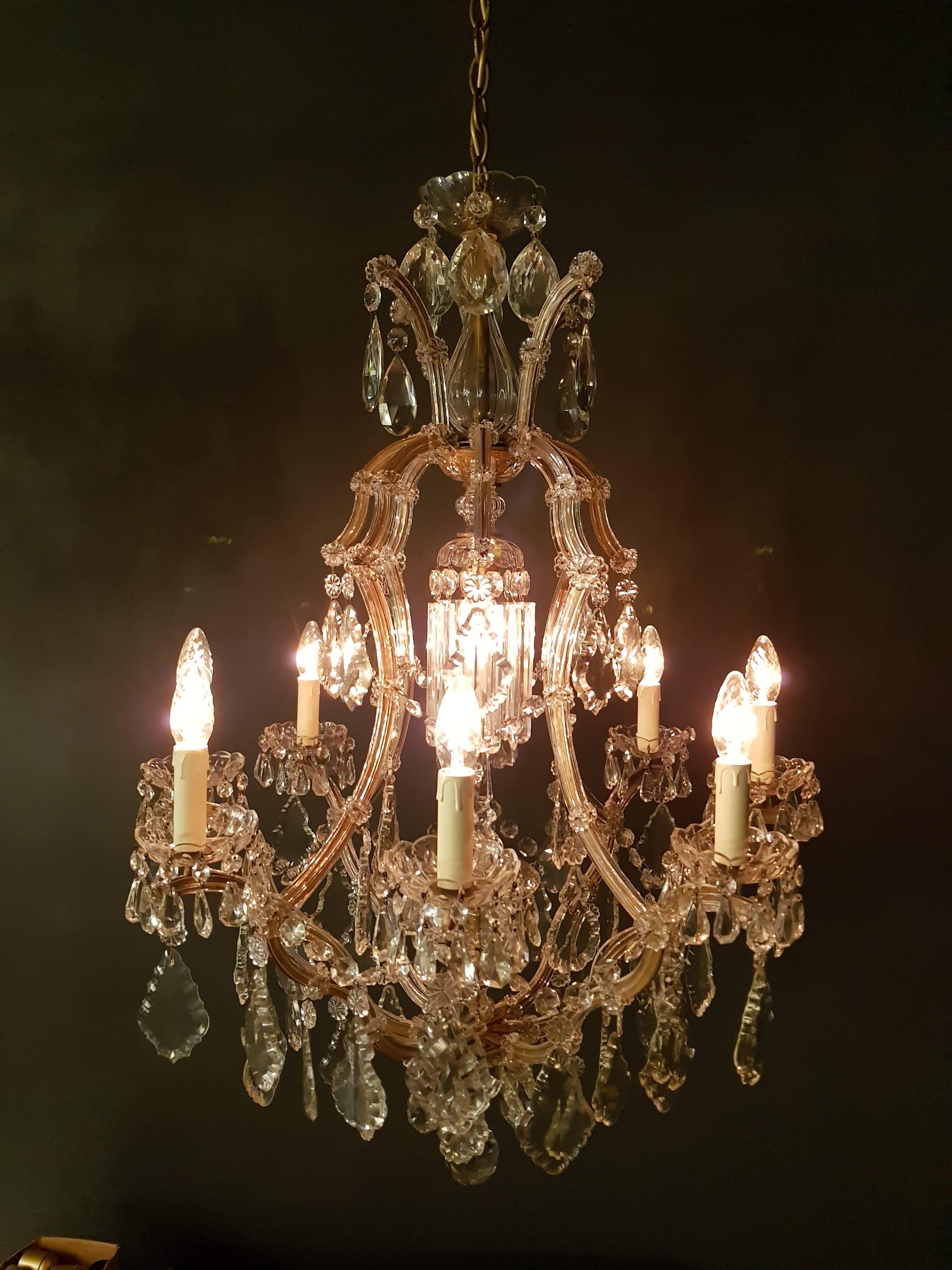 Maria Theresa Crystal Chandelier Antique Ceiling Lamp Lustre In Excellent Condition In Berlin, DE
