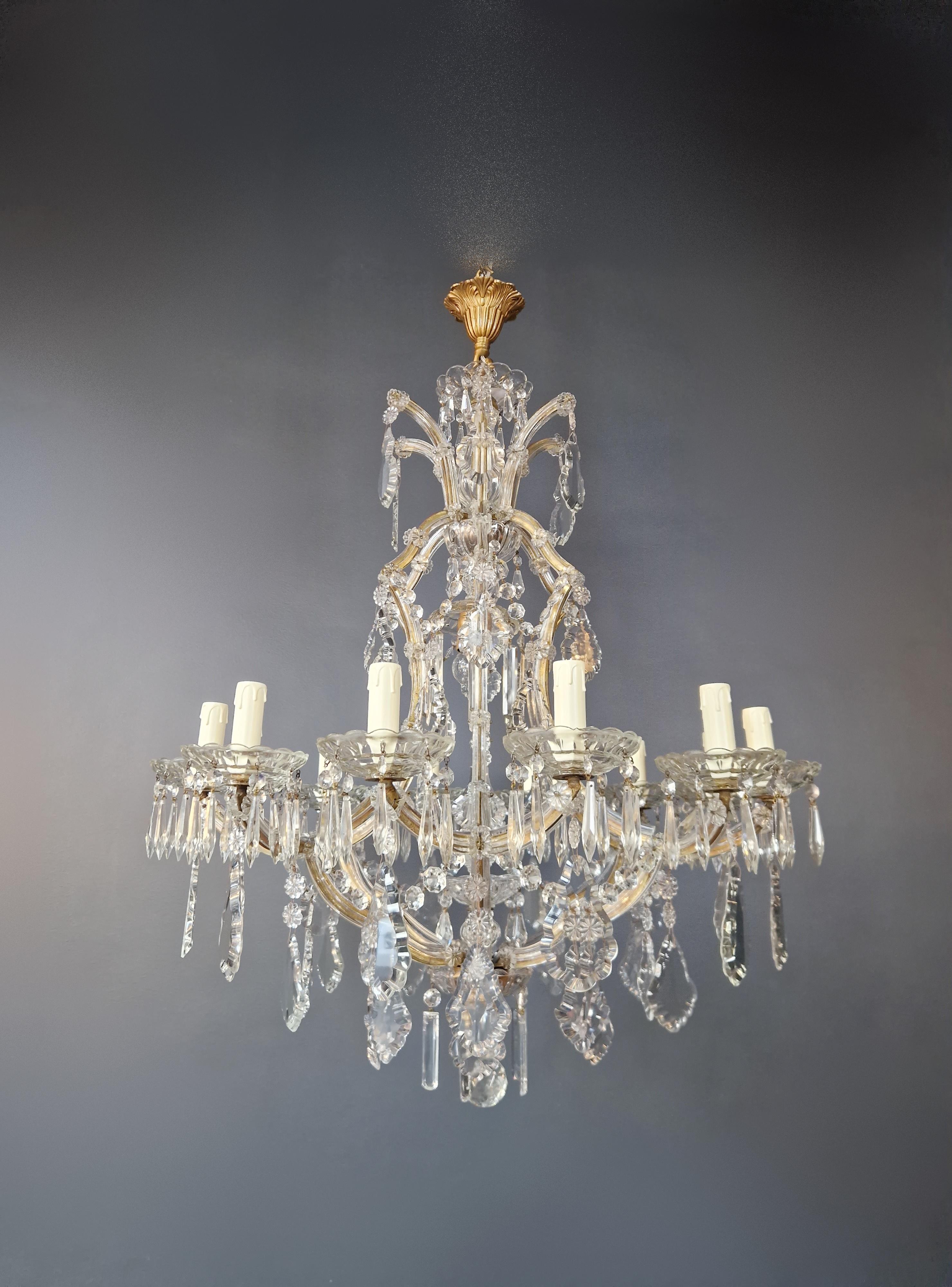 European Maria Theresa Crystal Chandelier Antique Classic Clear Glass For Sale