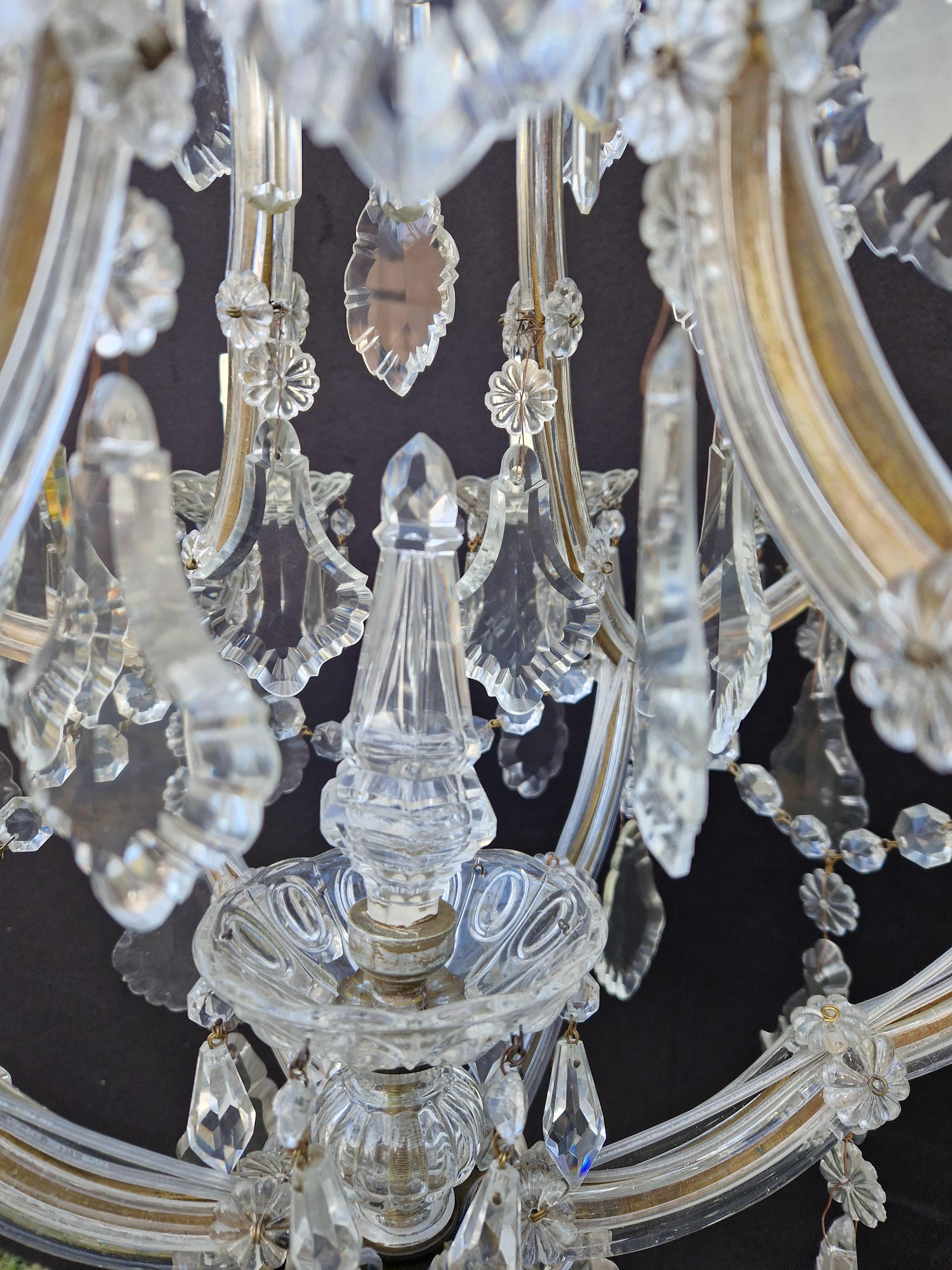 Maria Theresa Kristall-Kronleuchter aus antikem, klassischem Klarglas (18. Jahrhundert) im Angebot
