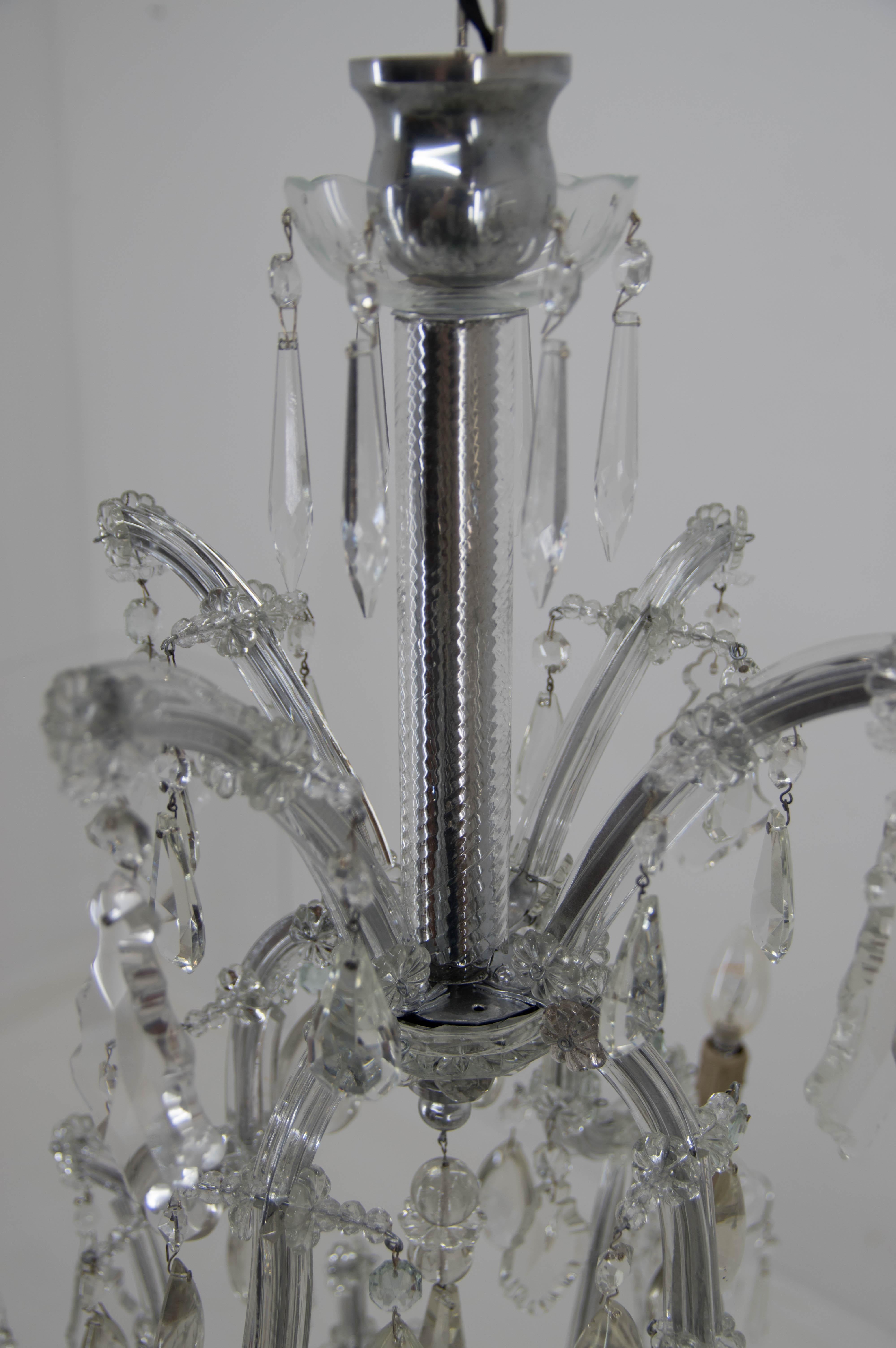 Maria Theresa Crystal Chandelier, Austria, 1900s, Restored For Sale 6