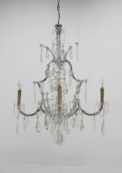 Maria Theresa Crystal Chandelier, Austria, 1900s, Restored