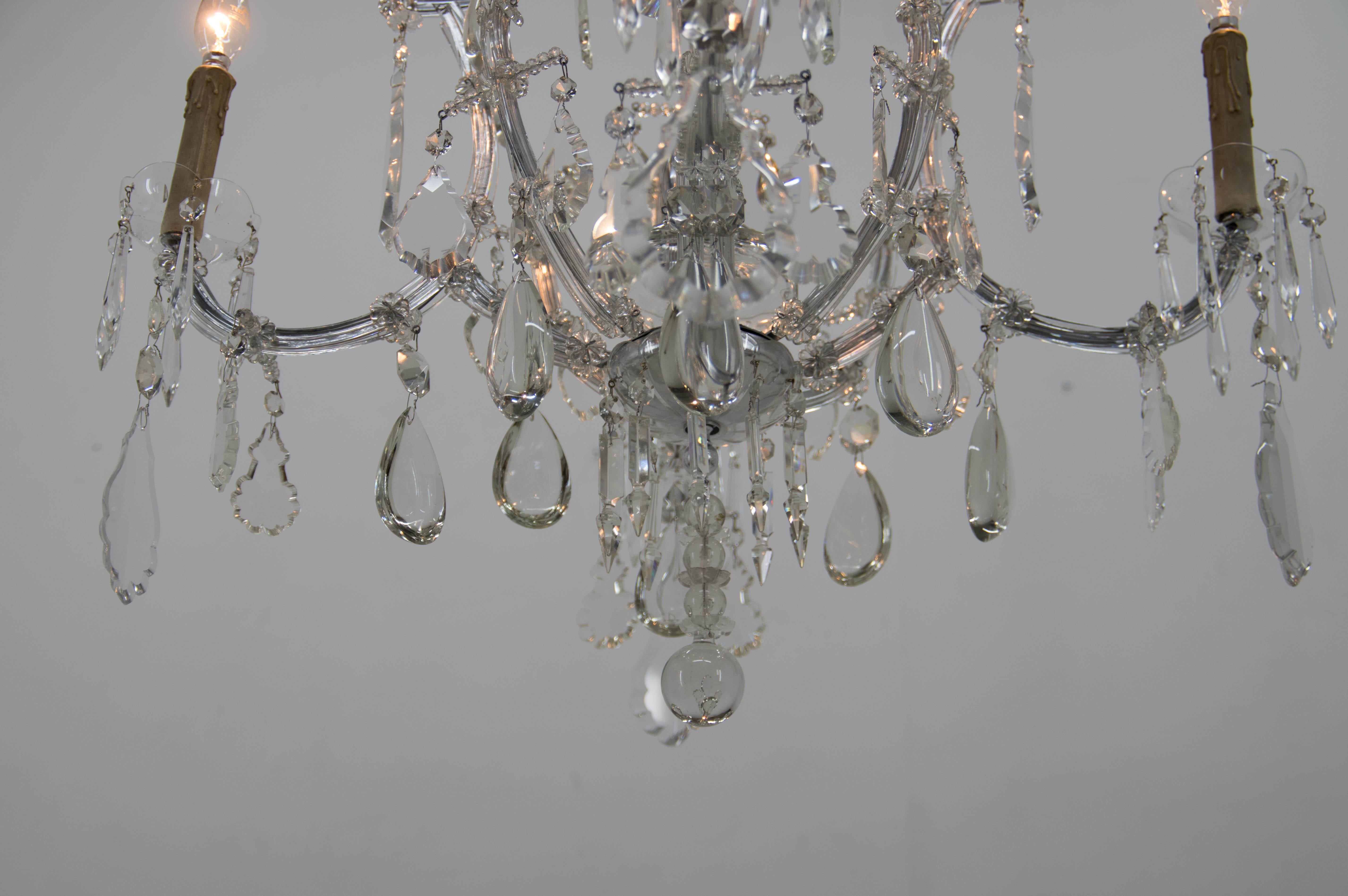 Maria Theresa Crystal Chandelier, Austria, 1900s, Restored For Sale 13