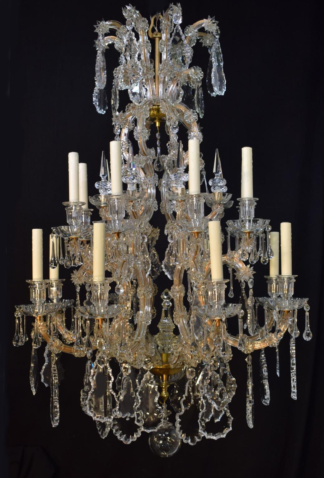 Early 20th Century Maria Theresa Crystal Chandelier